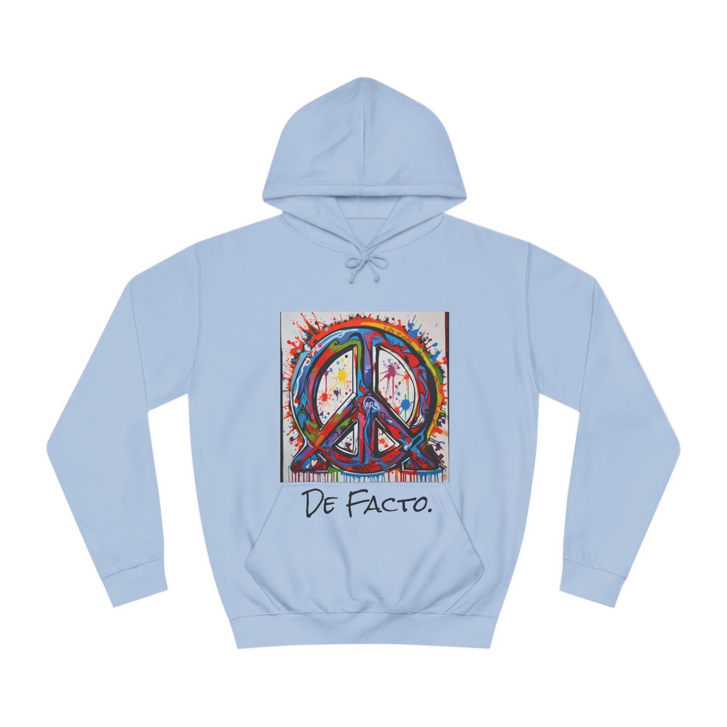 De Facto, Hand Painted Peace Sign- Hoodie