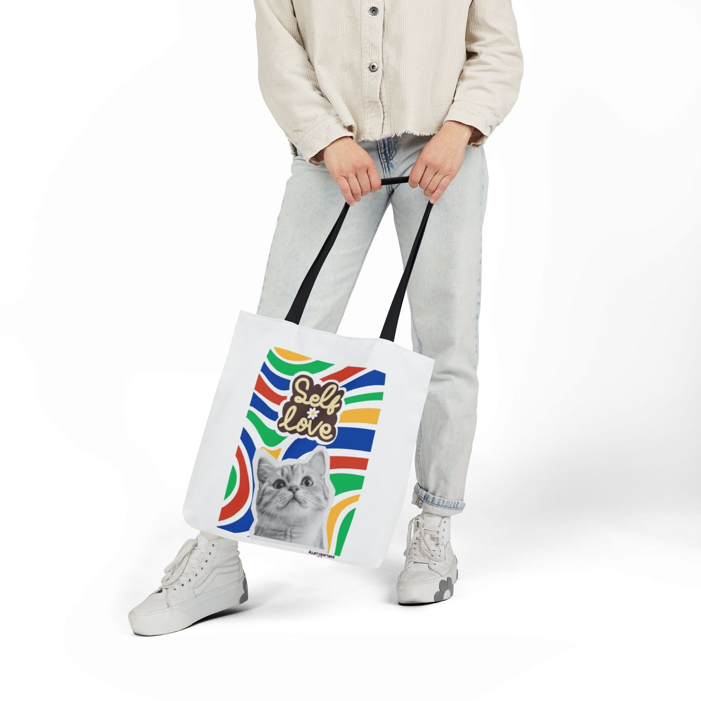 Self Love Collage Cat Tote Bag