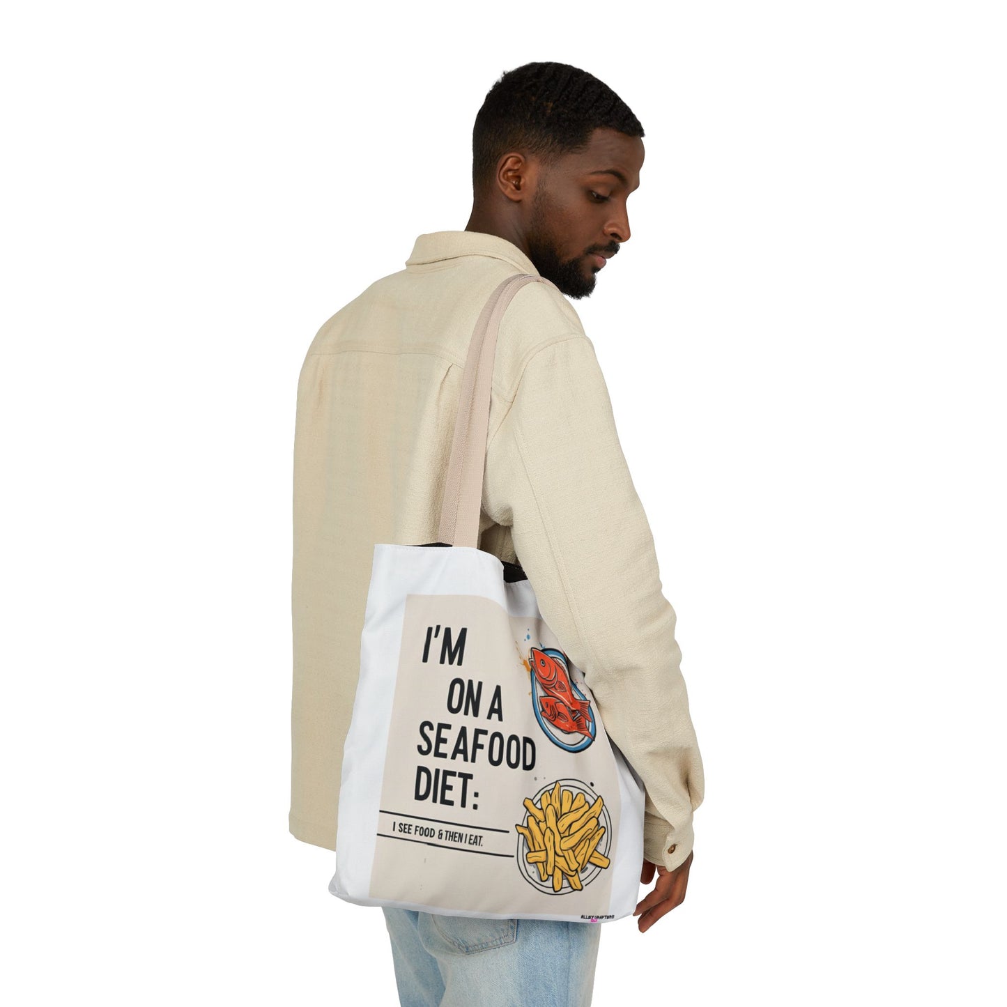 Quirky Seafood Diet Tote Bag