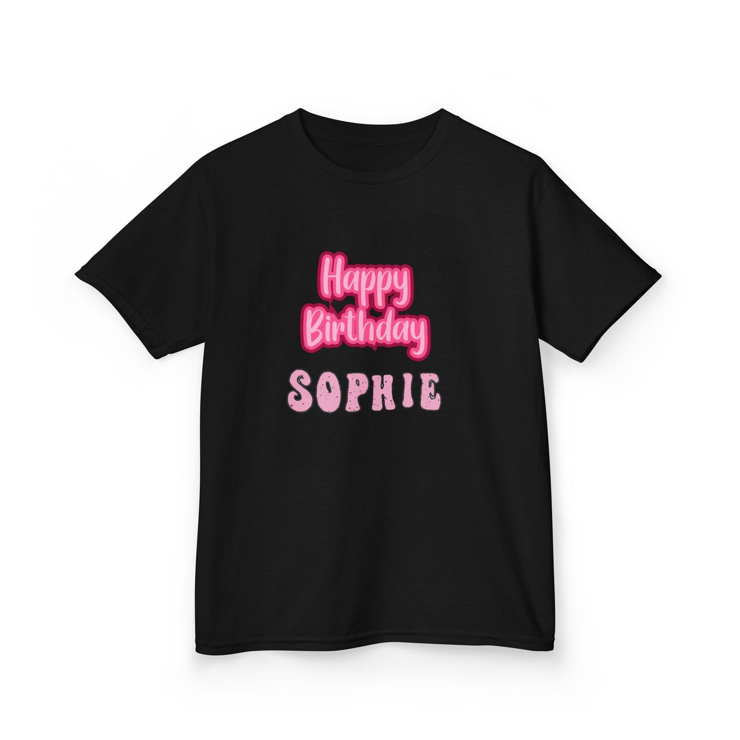 Kids Tee Personalised Name Happy Birthday T-Shirt