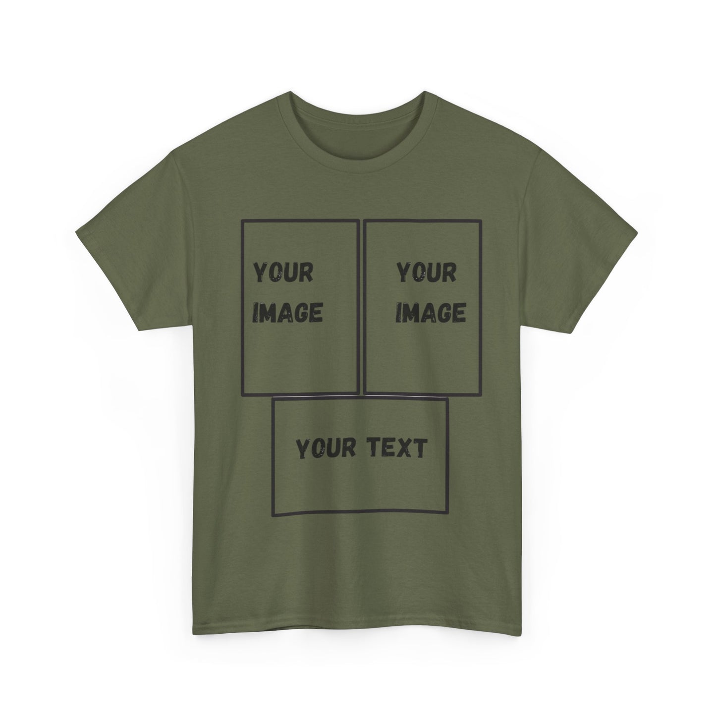 Custom Unisex Heavy Cotton Tee with Text