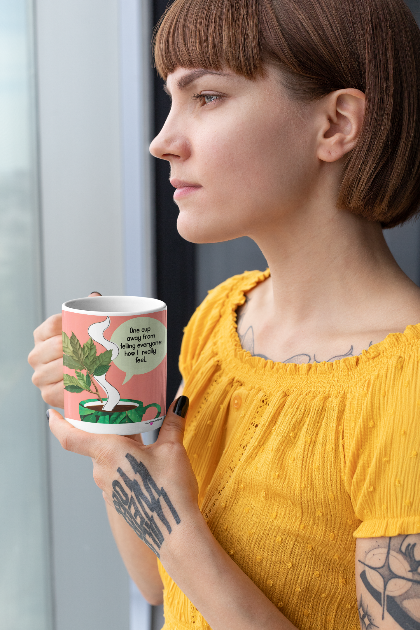 One Cup away from telling everyone How I really feel Mug