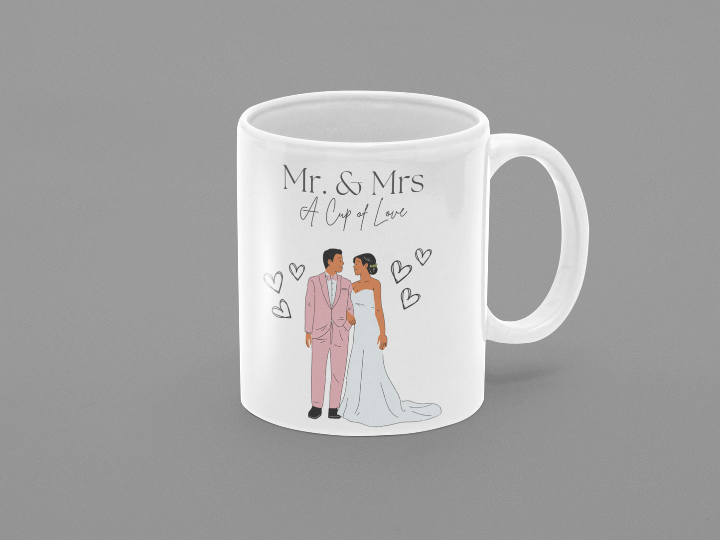 Mug - Mr & Mrs Wedding Mug, Ceramic Coffee Cups