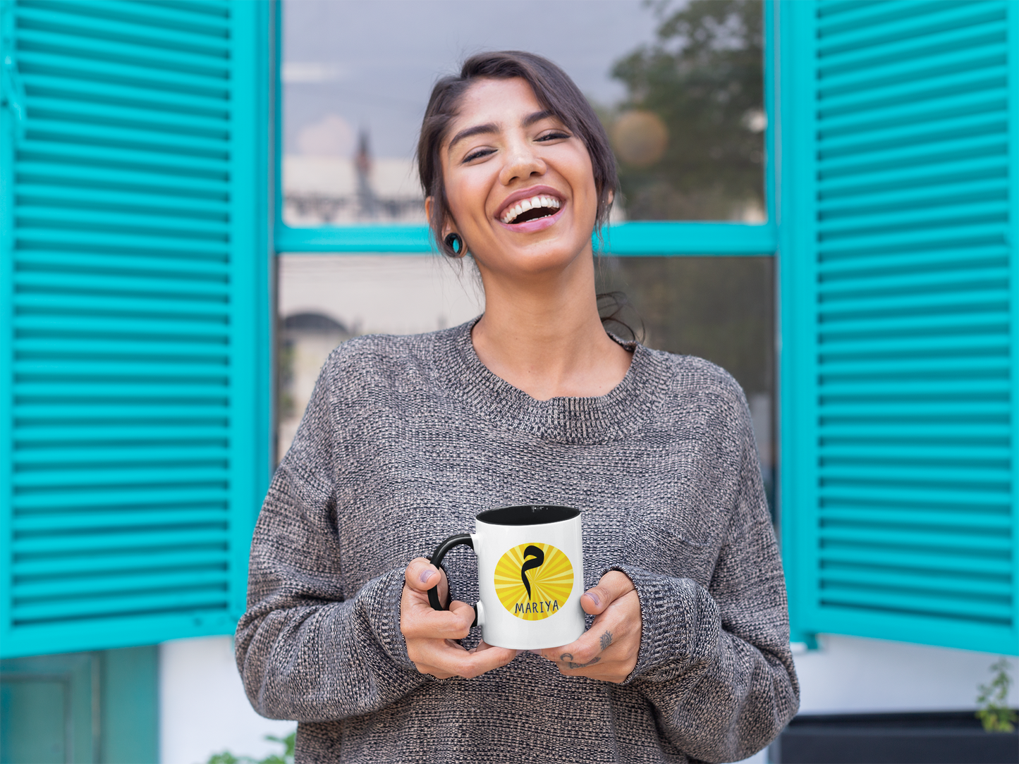 Personalised Arabic Letter Accent Coffee Mug (11 oz) - Gift Idea