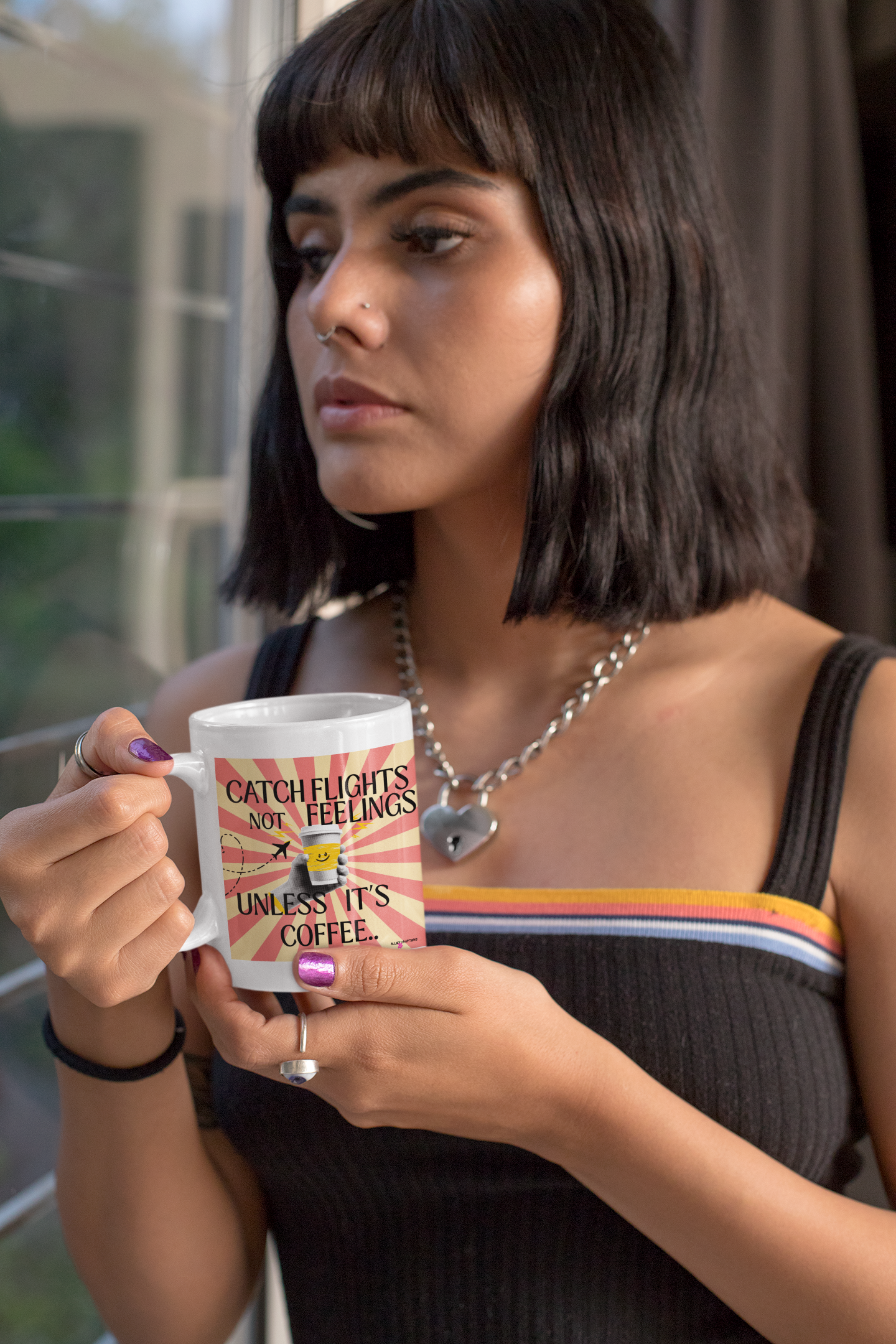 Catch Flights Not Feelings Mug