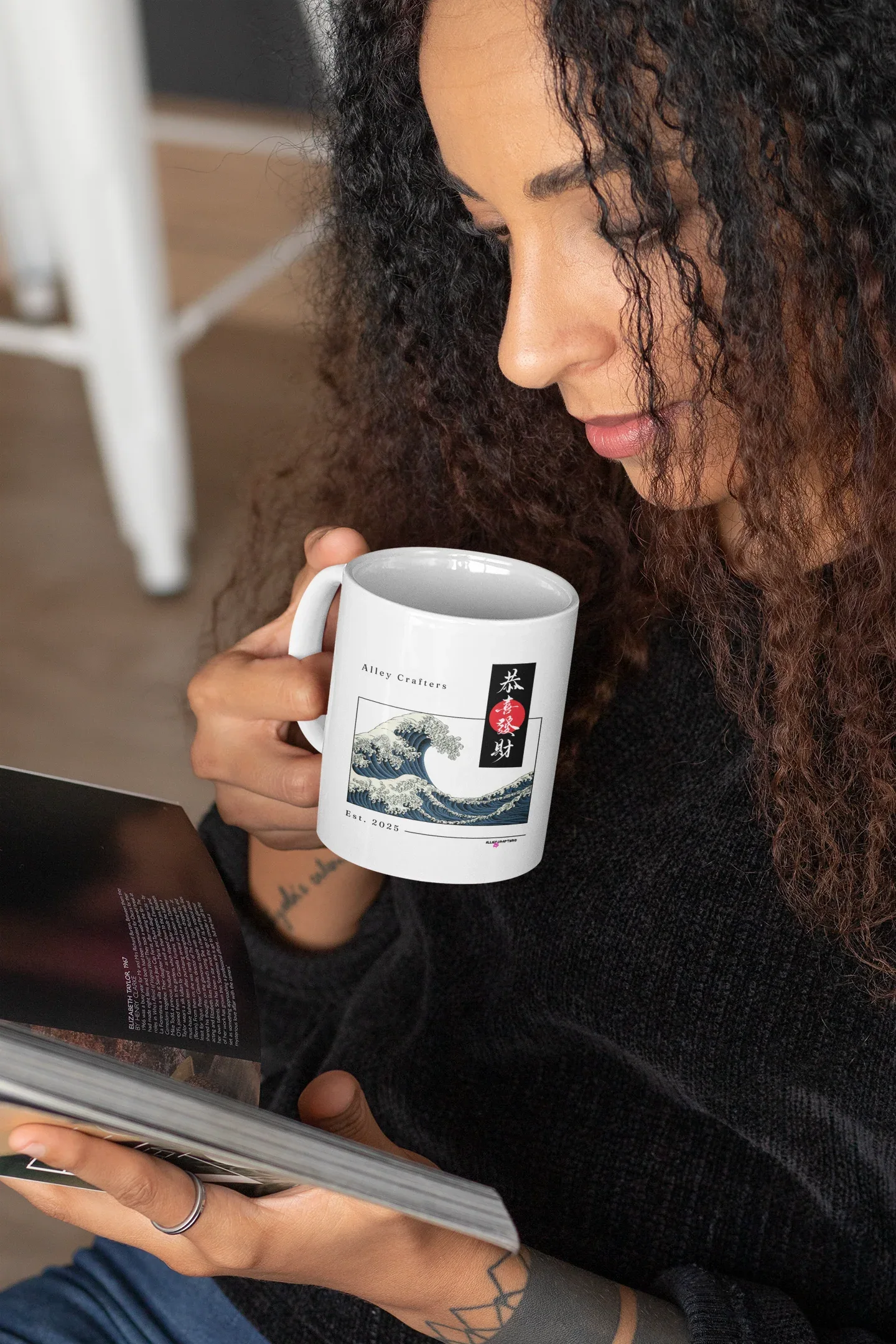 Ocean Wave Art Mug - Alley Crafters