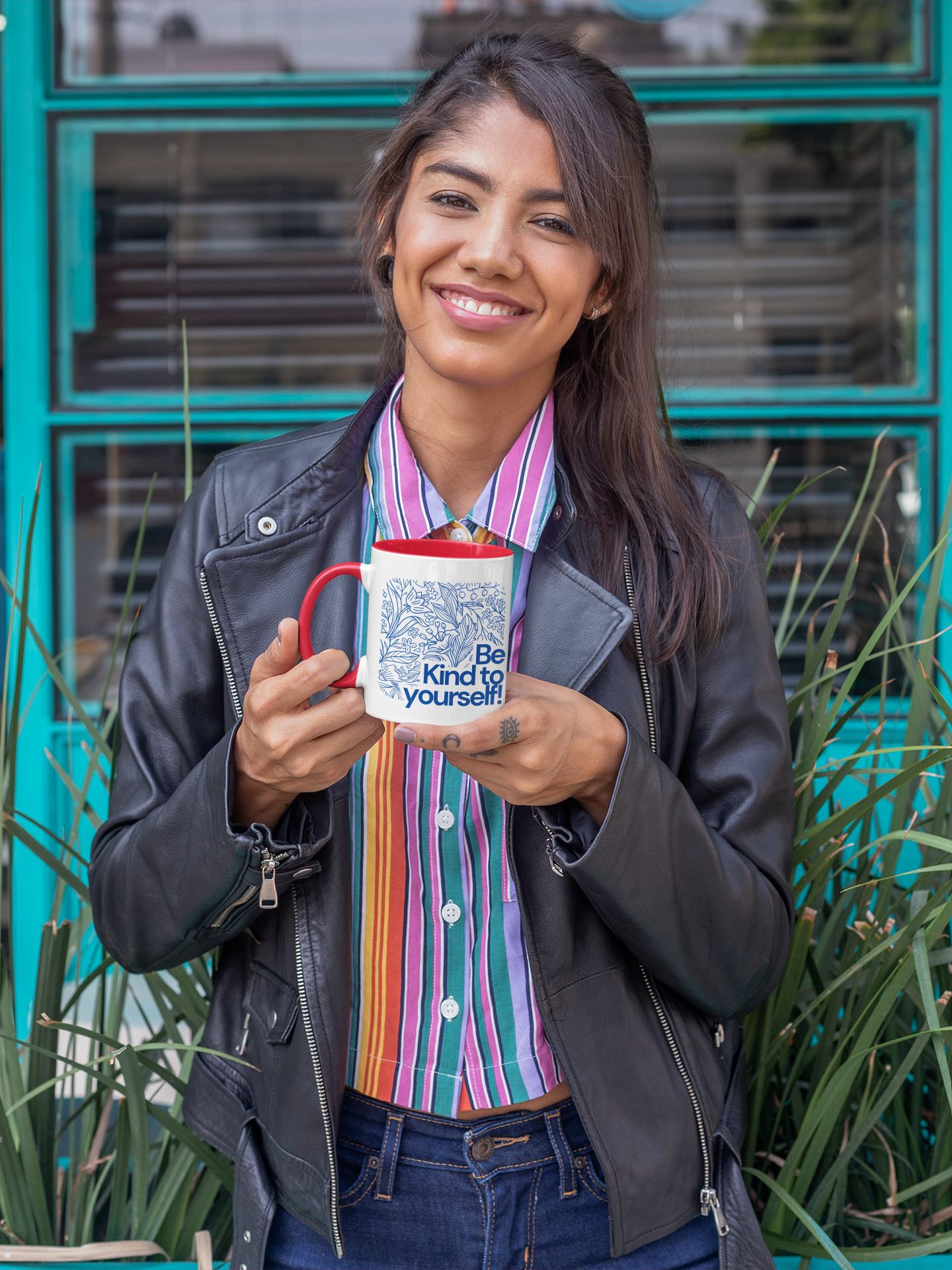 Mug - Accent Coffee Mug (11 oz) - Be Kind to Yourself