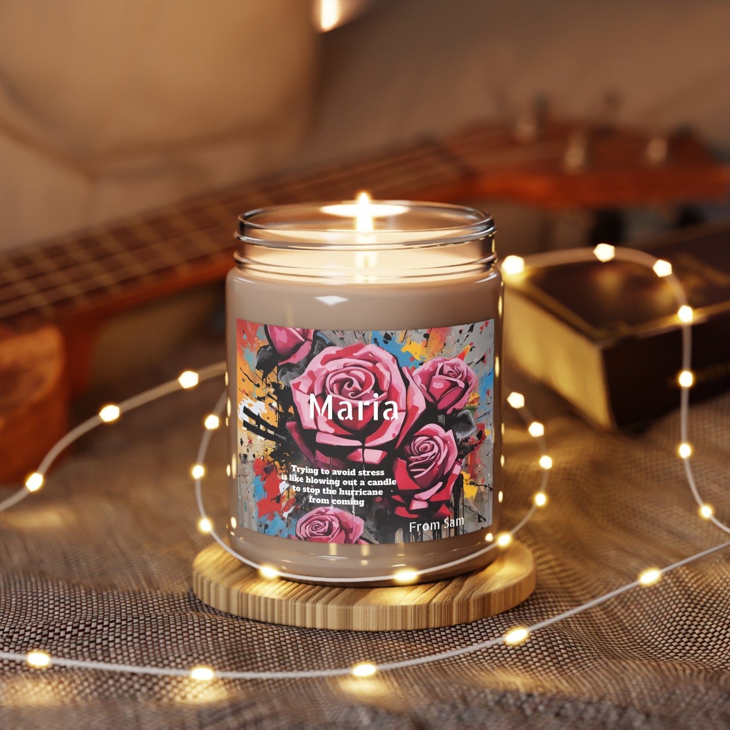 Personalised Graffiti banksy style Scented Candle, 9oz