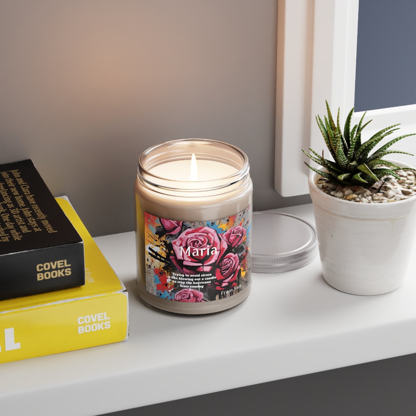Personalised Graffiti banksy style Scented Candle, 9oz