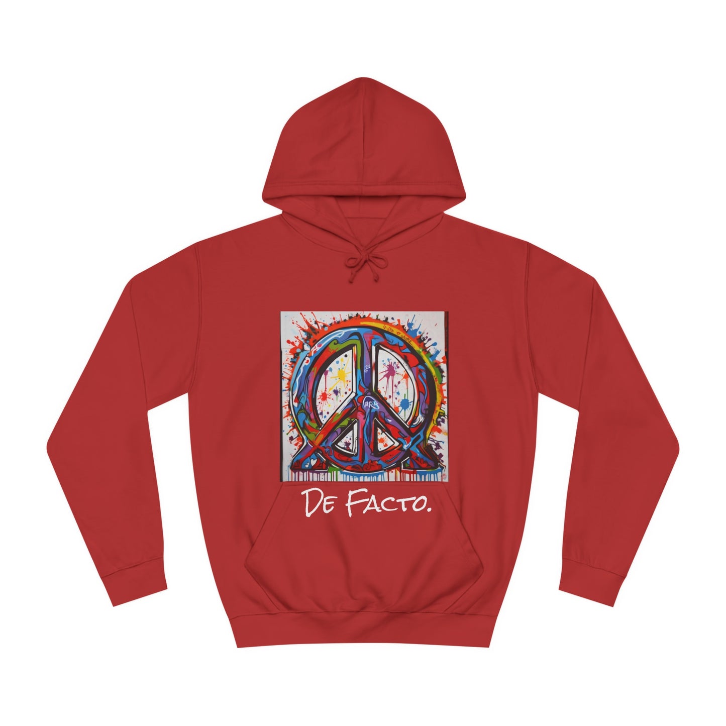 De Facto, Hand Painted Peace Sign- Hoodie