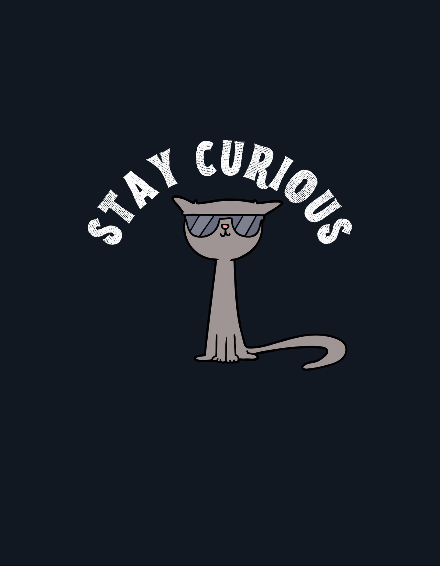 Stay Curious Cat Canvas Tote Bag