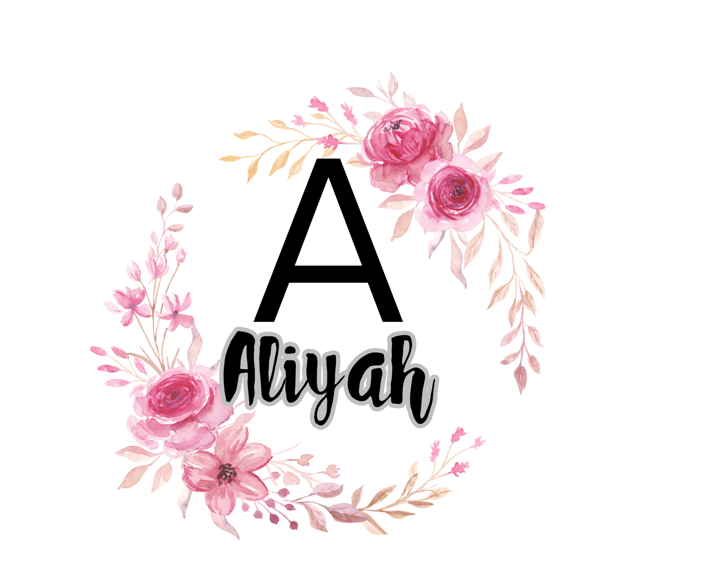 Kids Tee - Personalised Floral Name Shirt for Children