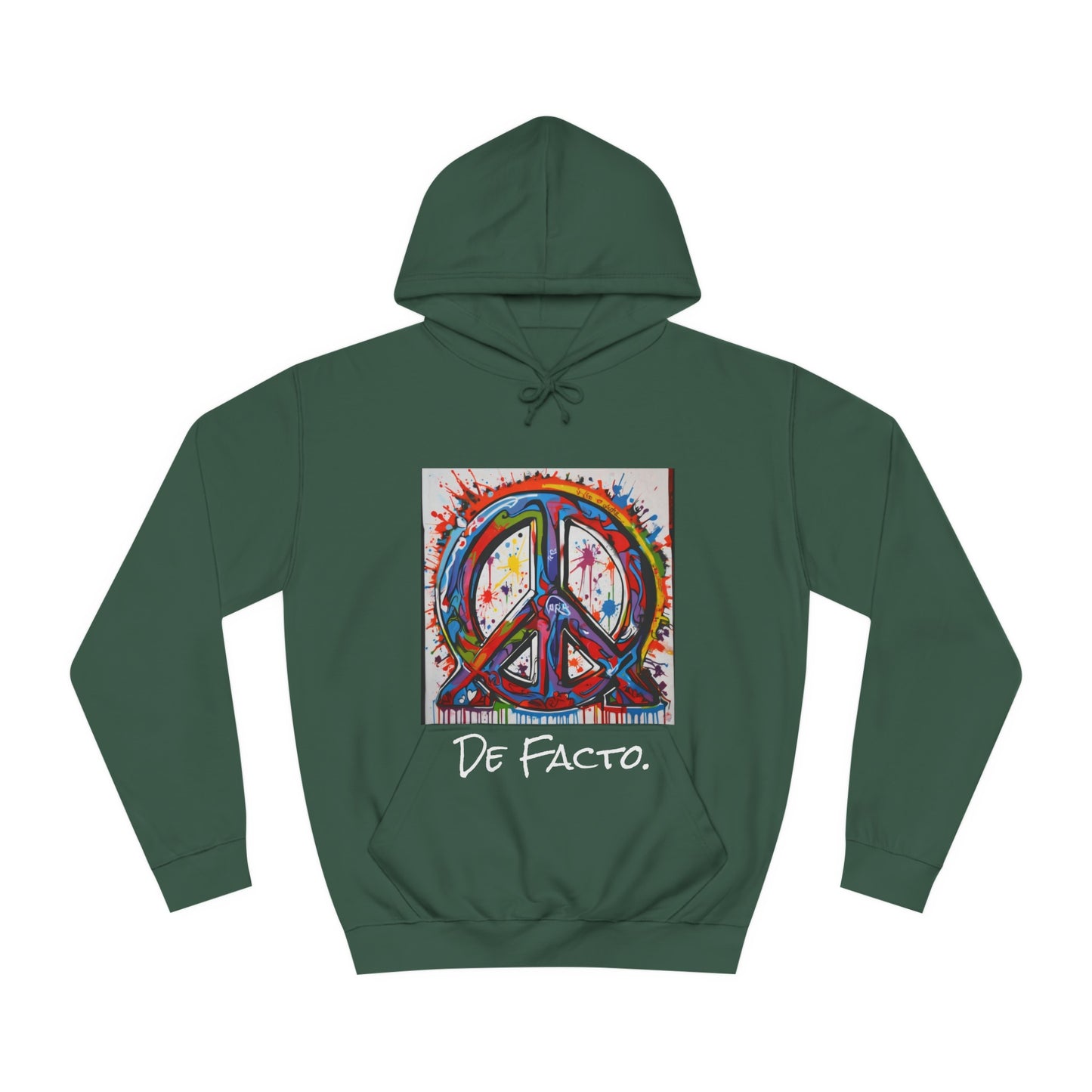 De Facto, Hand Painted Peace Sign- Hoodie