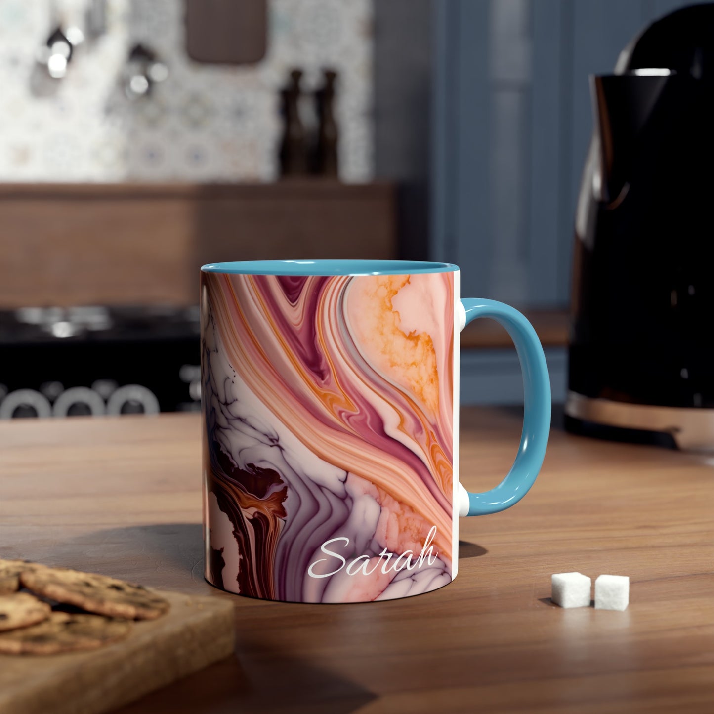 Personalised Marble ink Mugs, 11oz