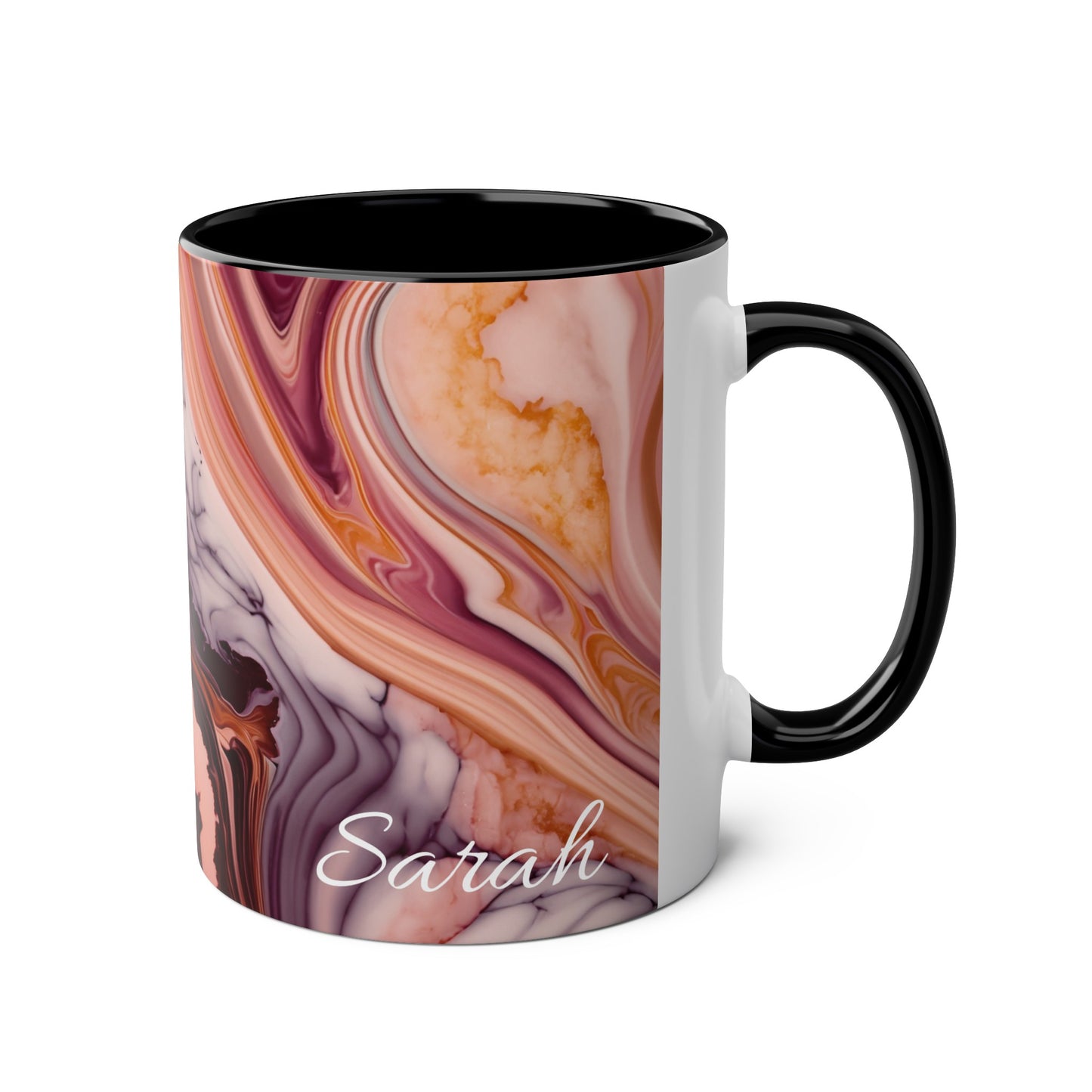 Personalised Marble ink Mugs, 11oz