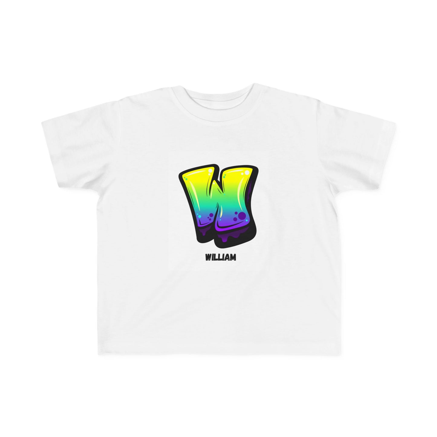 Personalised Toddler Tee Shirt with Name - Custom Fine Jersey Tee for Kids