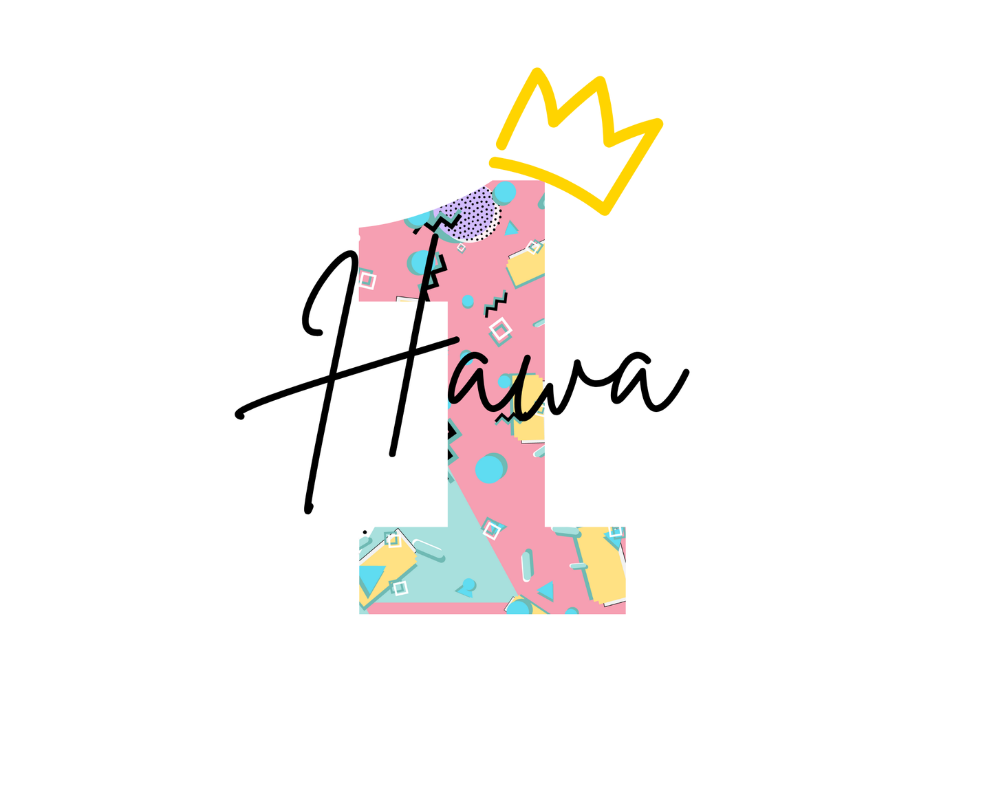 Colourful Crown One Birthday Tee for Infants