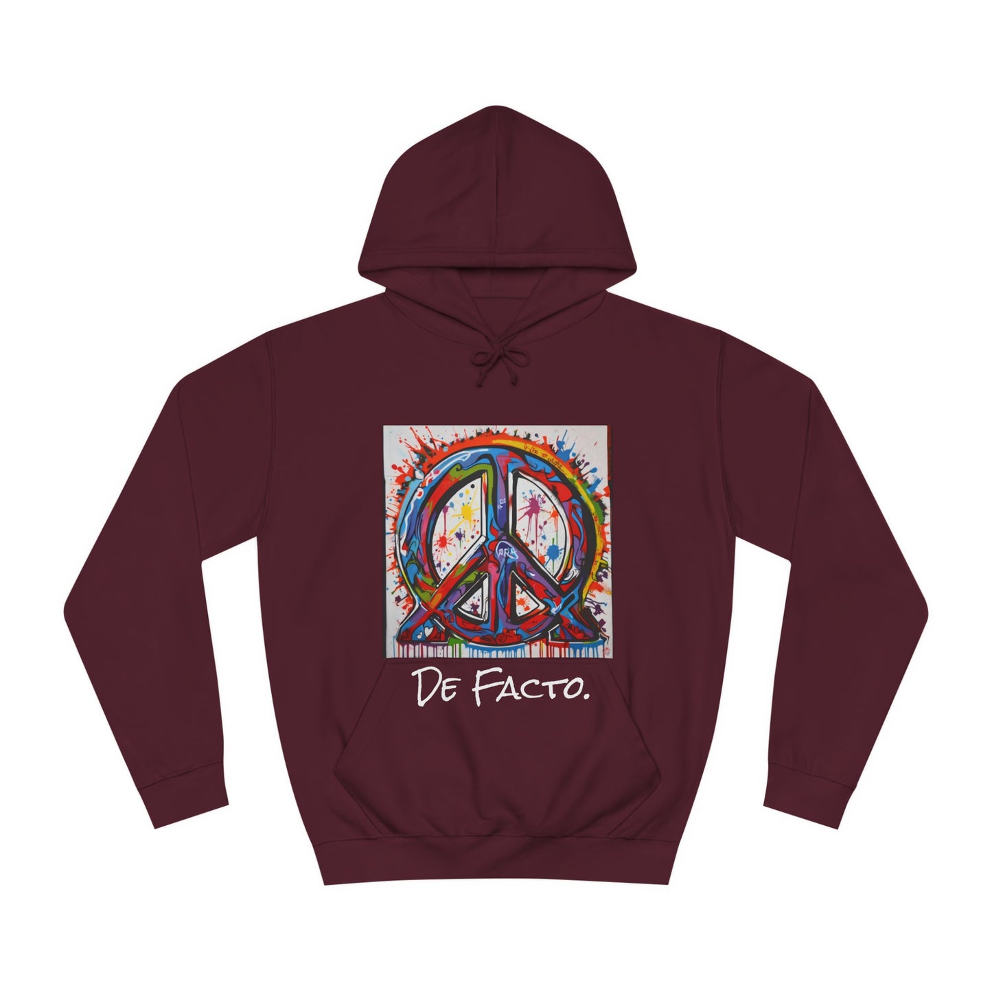 De Facto, Hand Painted Peace Sign- Hoodie