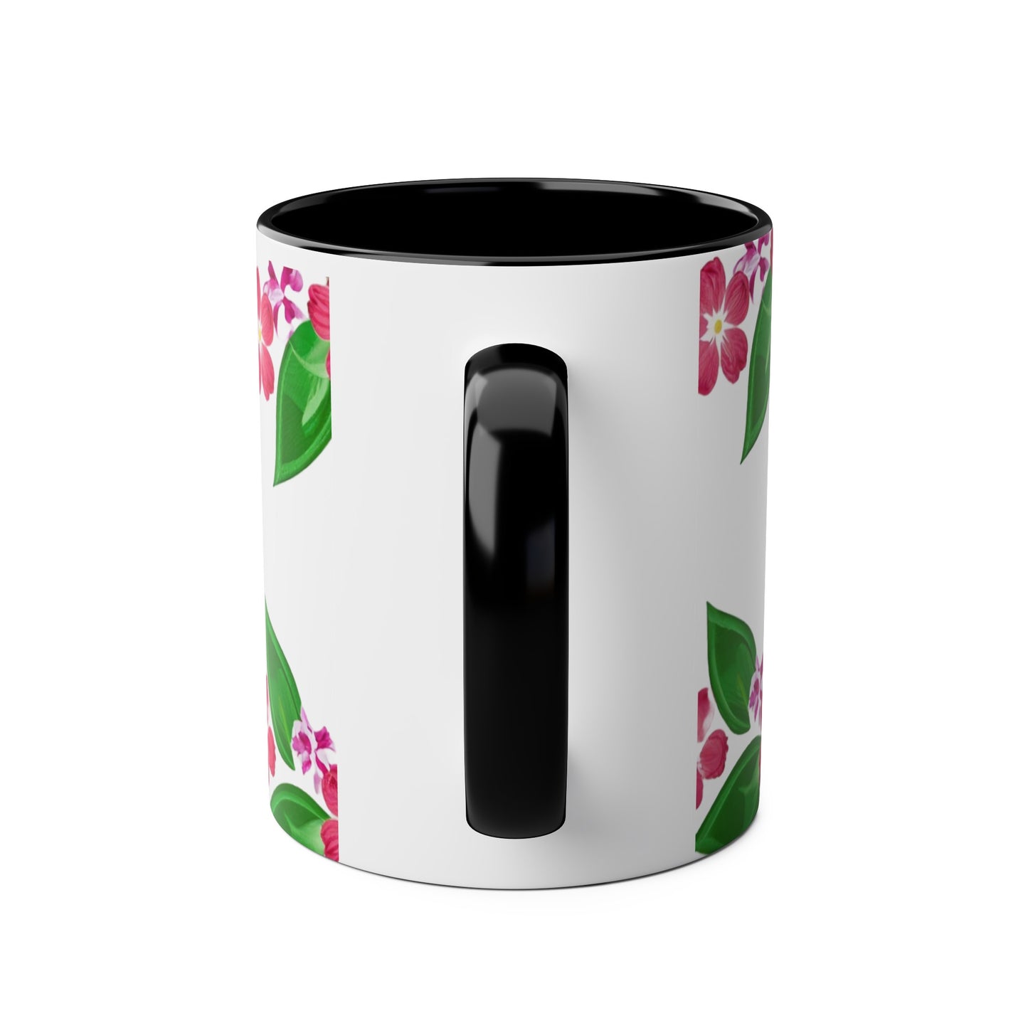 Two-Tone Floral MUM Coffee Mugs, 11oz