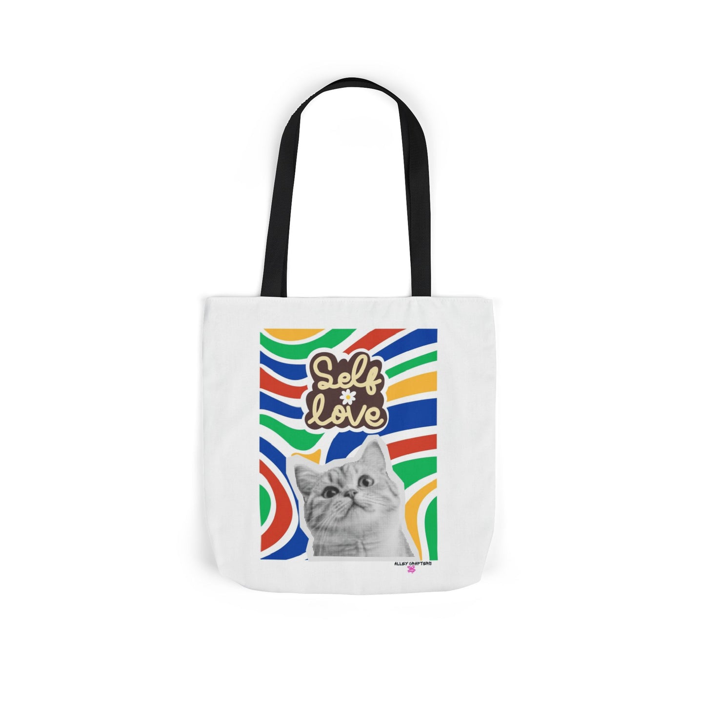 Self Love Collage Cat Tote Bag