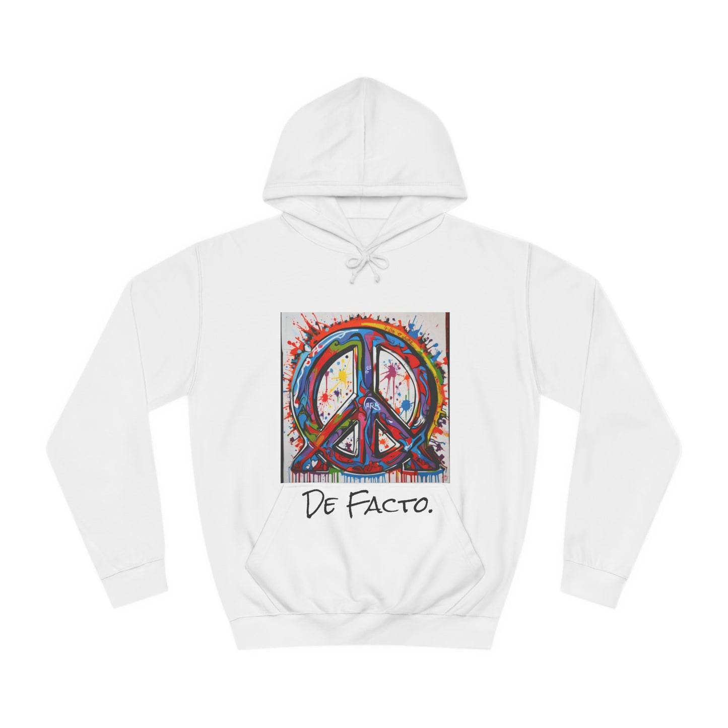 De Facto, Hand Painted Peace Sign- Hoodie