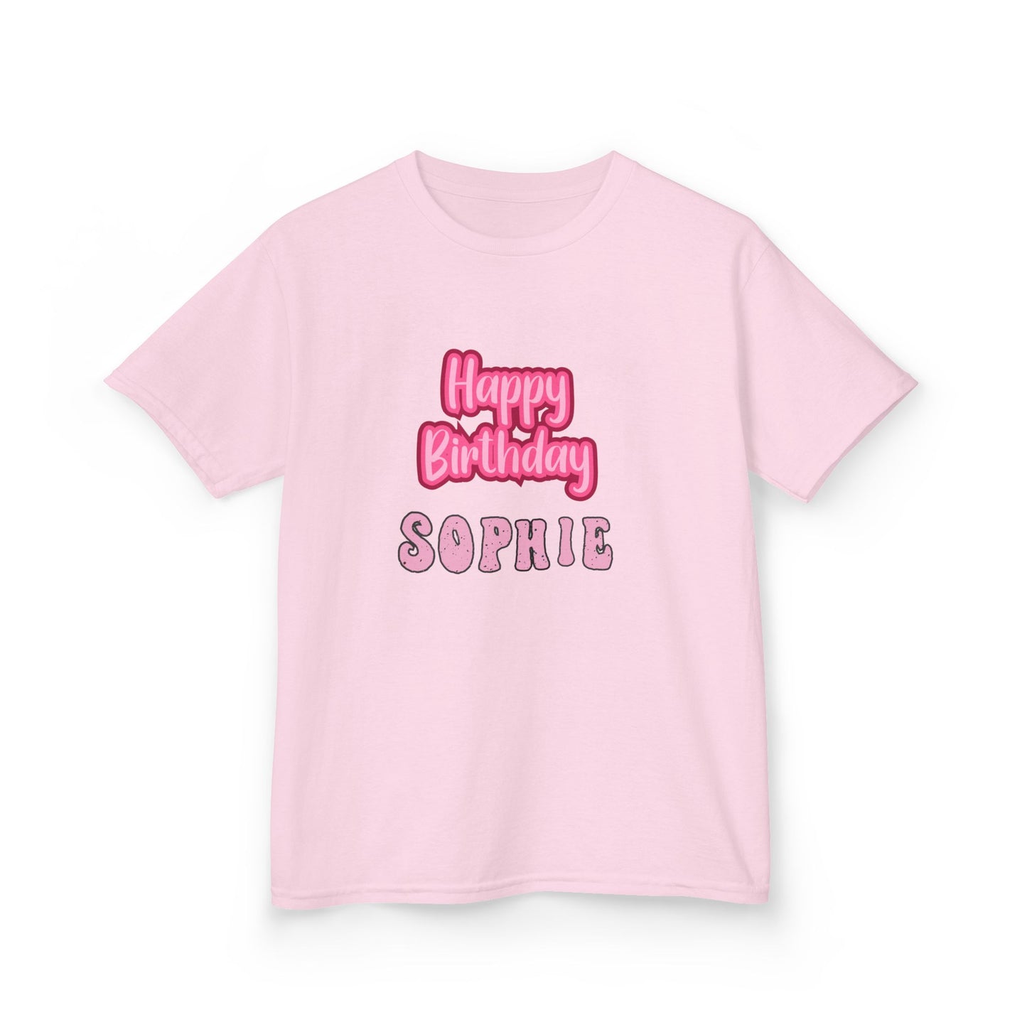Kids Tee Personalised Name Happy Birthday T-Shirt