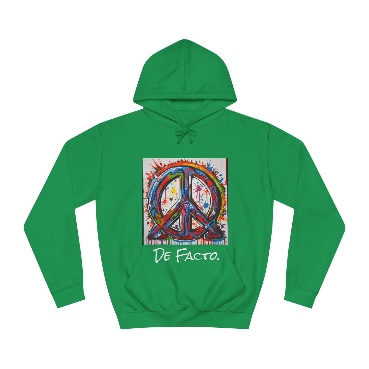 De Facto, Hand Painted Peace Sign- Hoodie