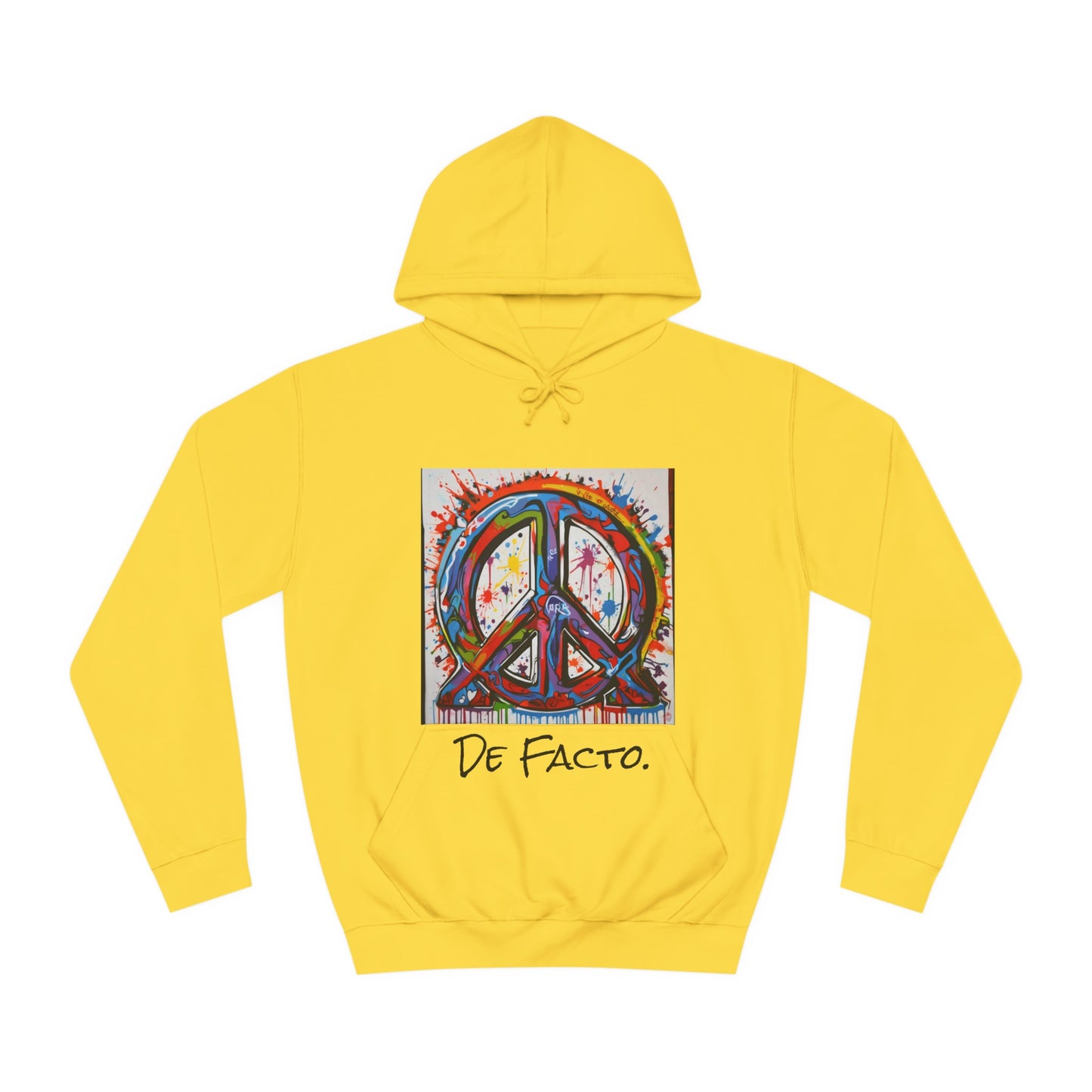 De Facto, Hand Painted Peace Sign- Hoodie