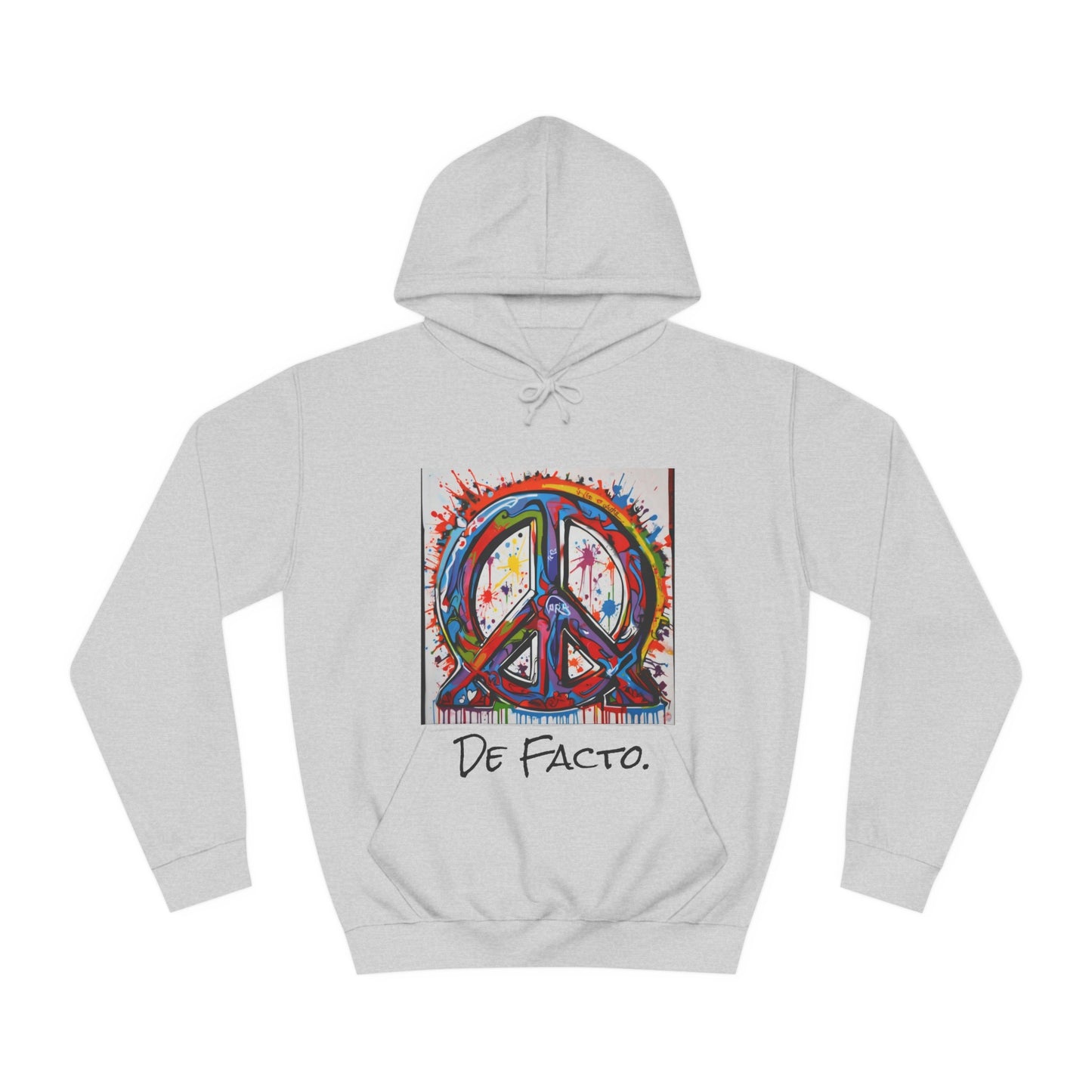 De Facto, Hand Painted Peace Sign- Hoodie