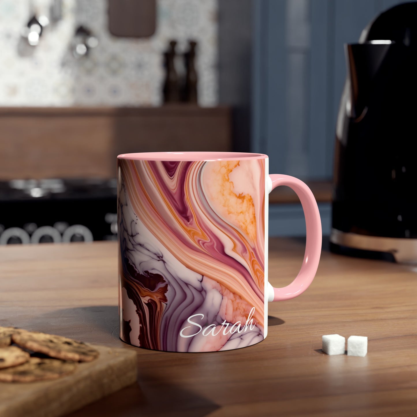 Personalised Marble ink Mugs, 11oz
