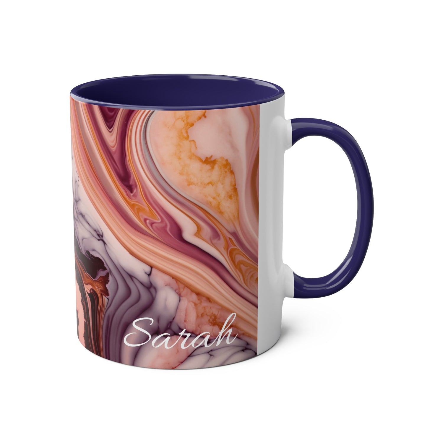 Personalised Marble ink Mugs, 11oz