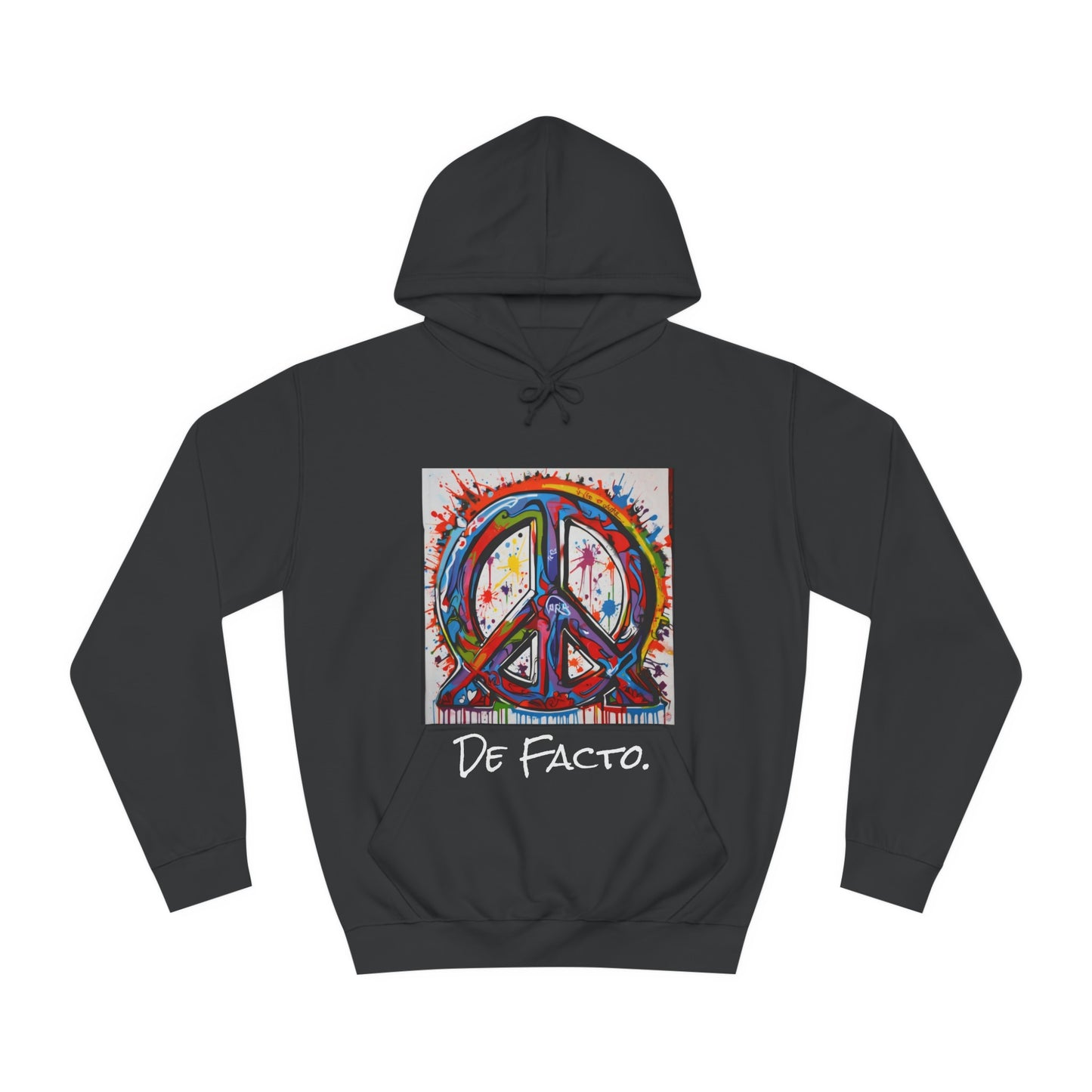 De Facto, Hand Painted Peace Sign- Hoodie