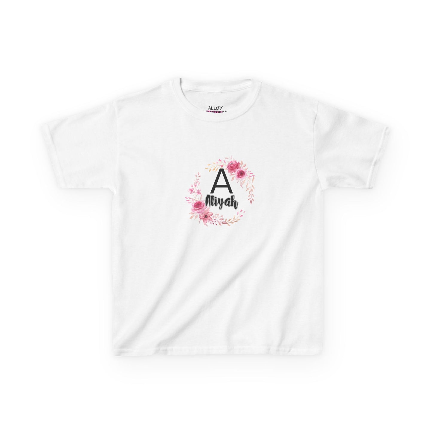 Kids Tee - Personalised Floral Name Shirt for Children