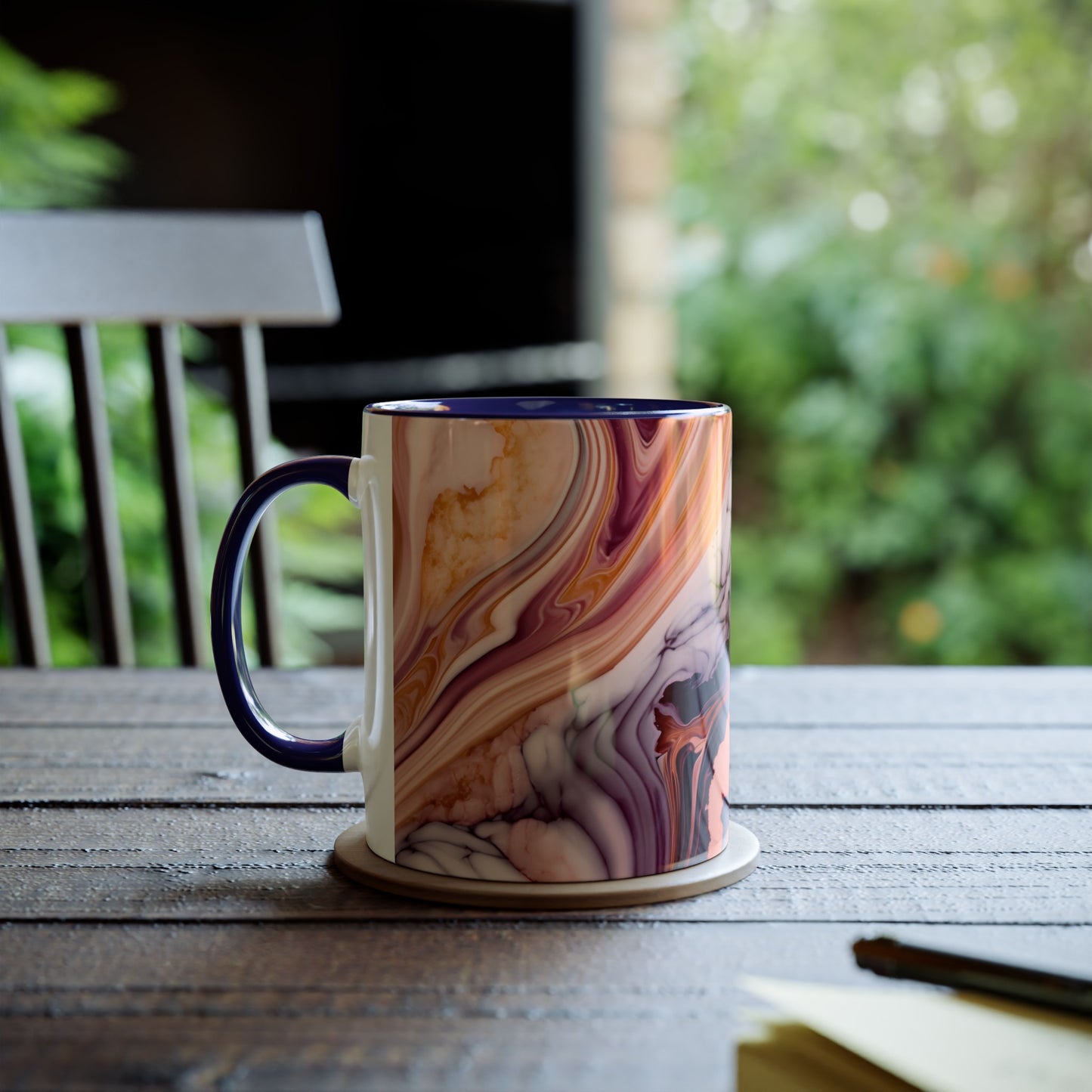 Personalised Marble ink Mugs, 11oz