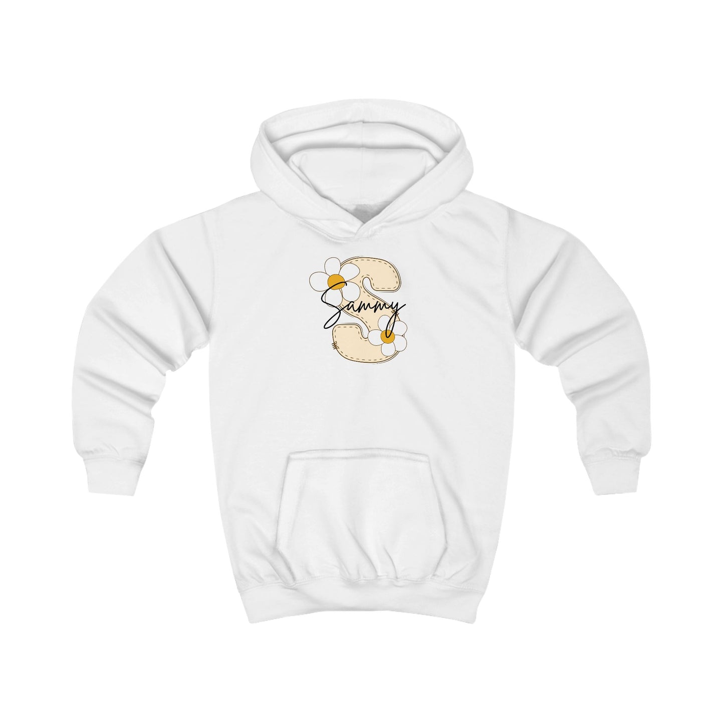 Summer Vibes Kids Hoodie personalised with Floral Design