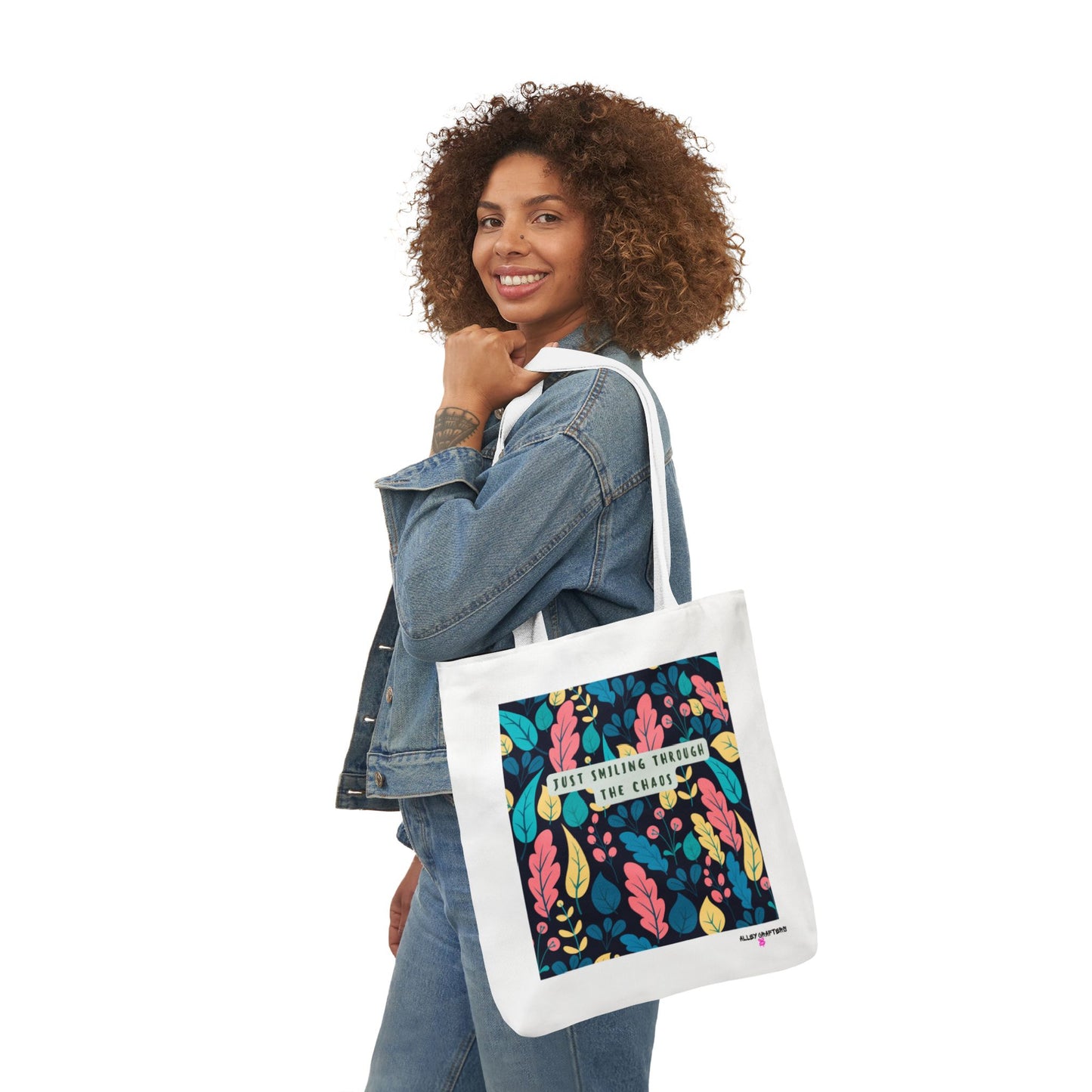 Just Smiling Through the Chaos - Tote bag