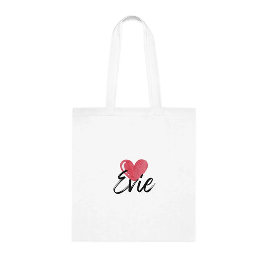 Personalised Heart Tote Bag | Add Any Name | Cute Custom Gift - Alley Crafters