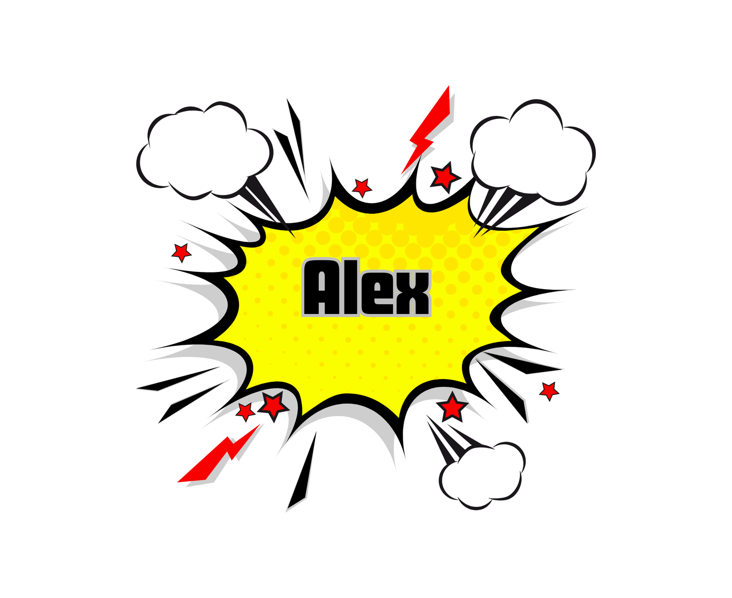 Kids Tee - Personalised Name Pop Art Speech Bubble Design