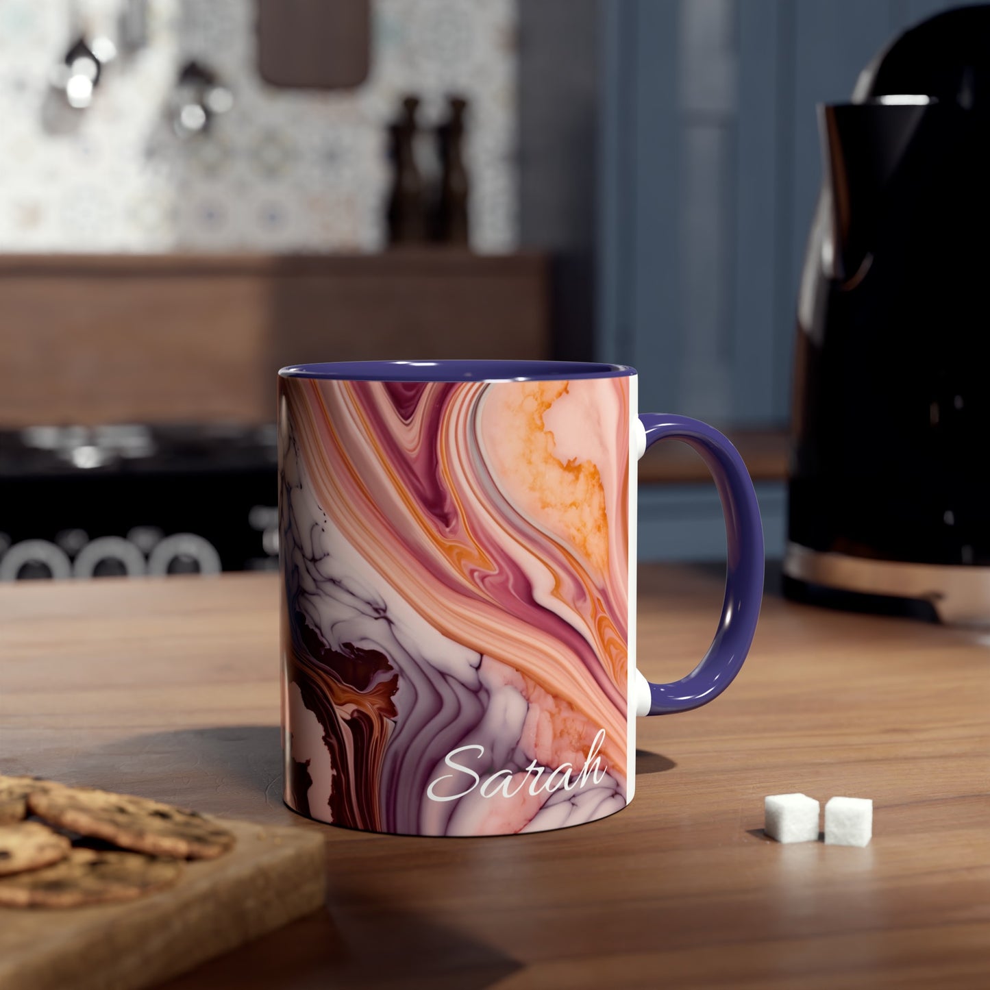 Personalised Marble ink Mugs, 11oz