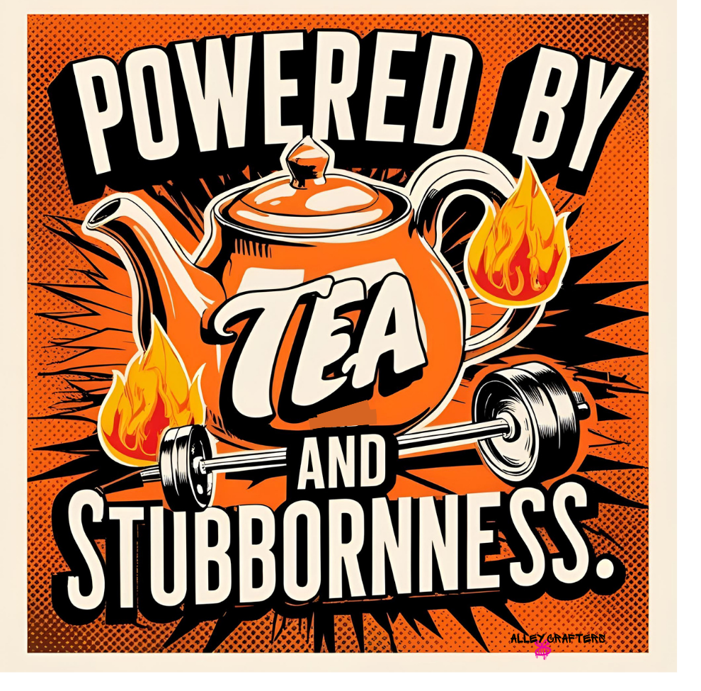 Powered by Tea and Stubbornness Mug