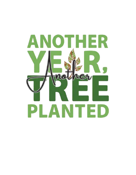 Eco Crewneck Sweatshirt – “Another Year, Tree Planted” Chest Graphic - Alley Crafters