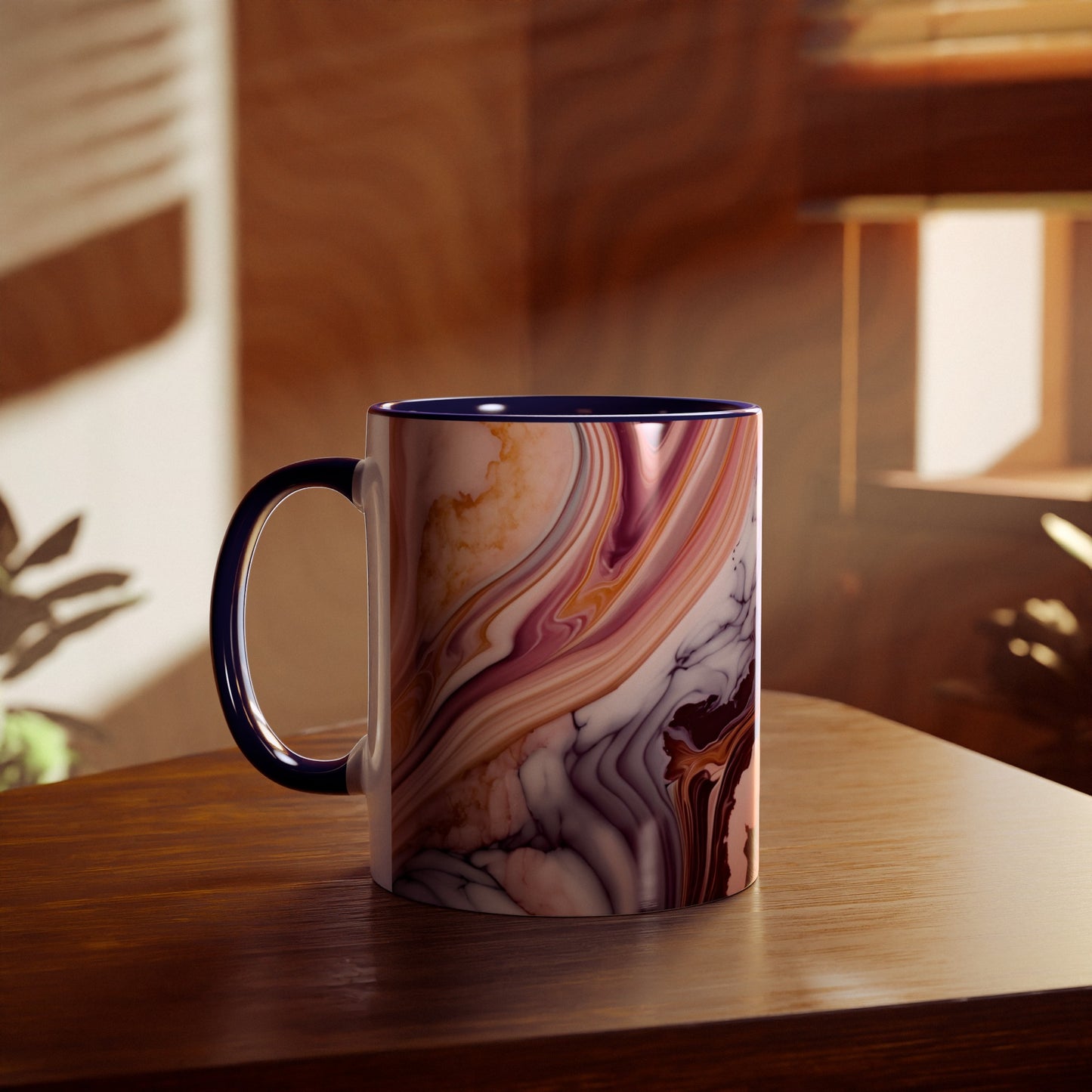 Personalised Marble ink Mugs, 11oz