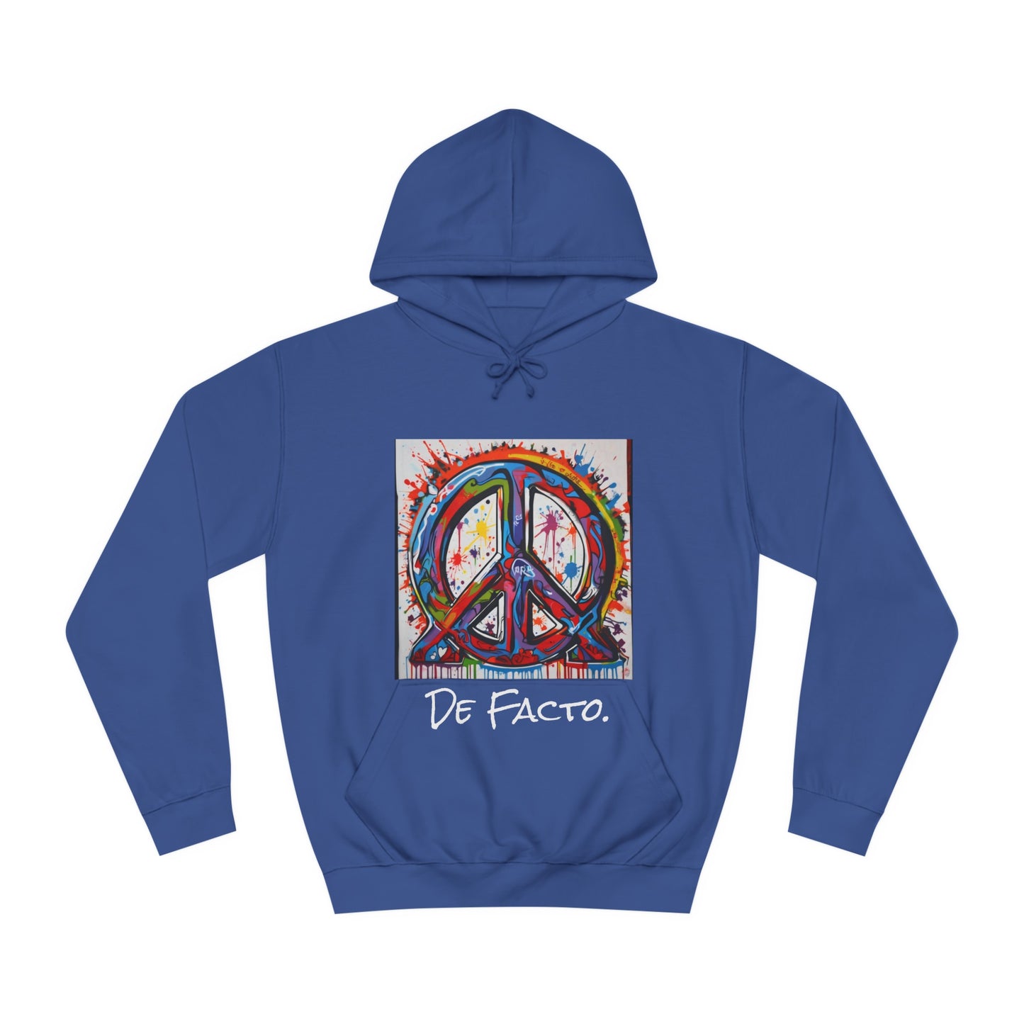 De Facto, Hand Painted Peace Sign- Hoodie