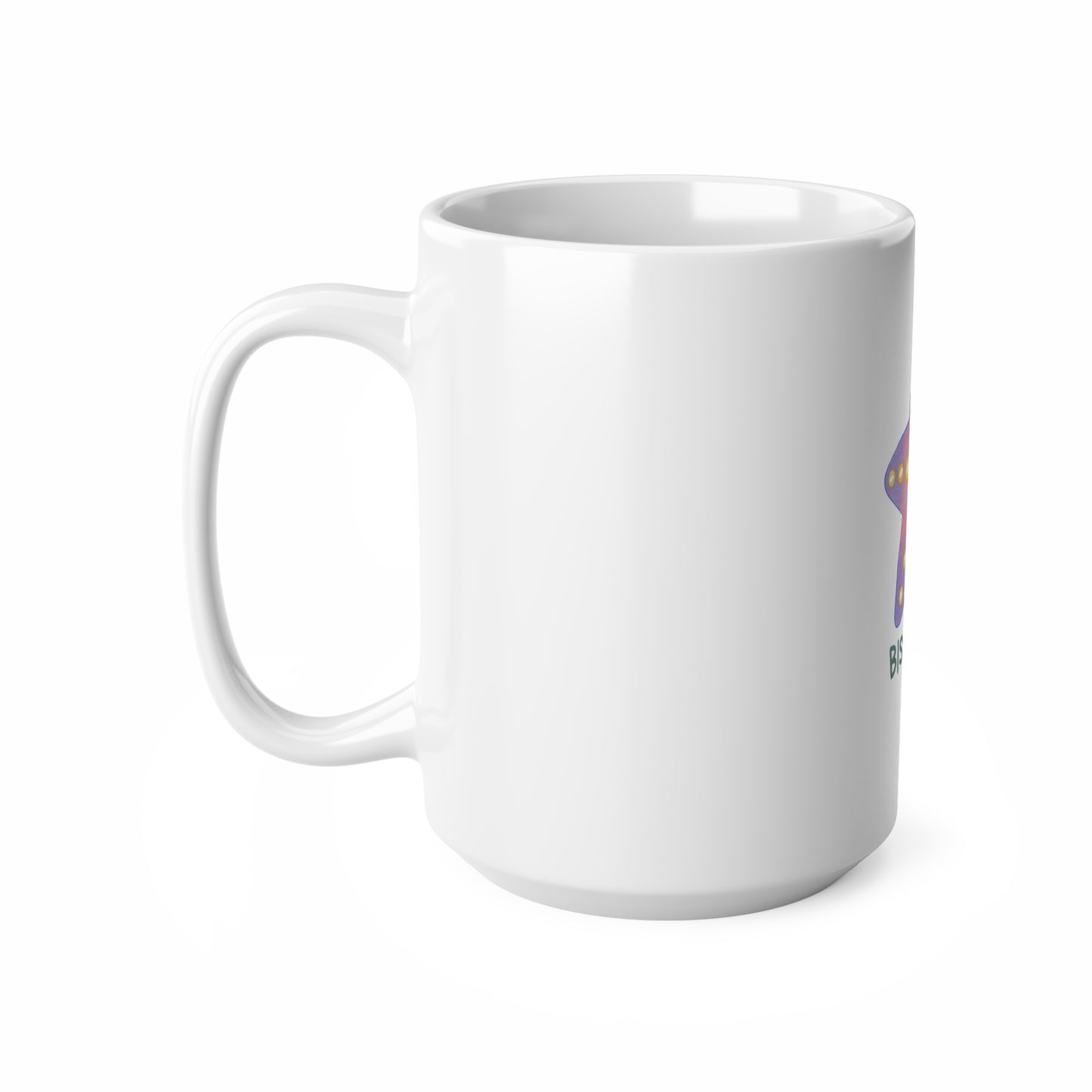 Bismillah Star Ceramic Coffee Cup - 11oz & 15oz, Cute Design for Everyday Joy