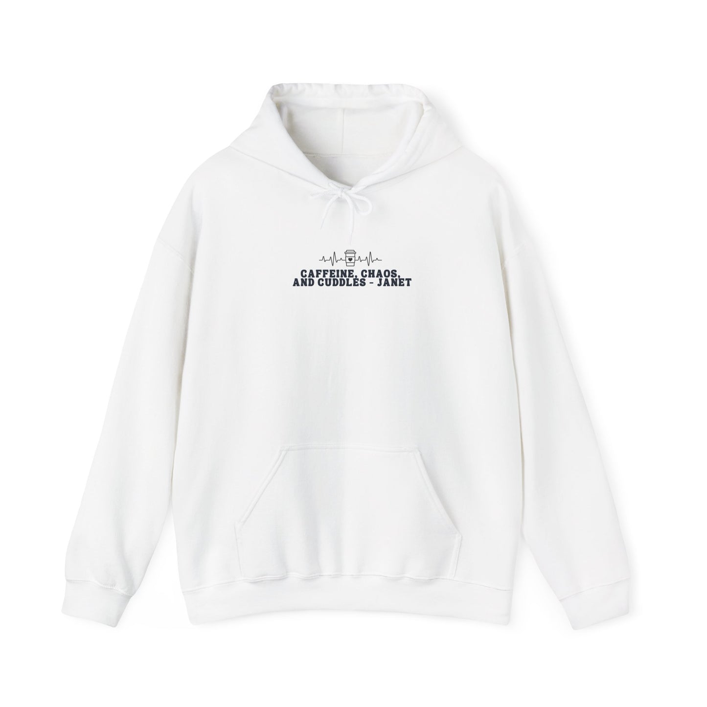 Caffeine, Chaos, and Cuddles Hoodie - Personalised Heavy Blend Sweatshirt
