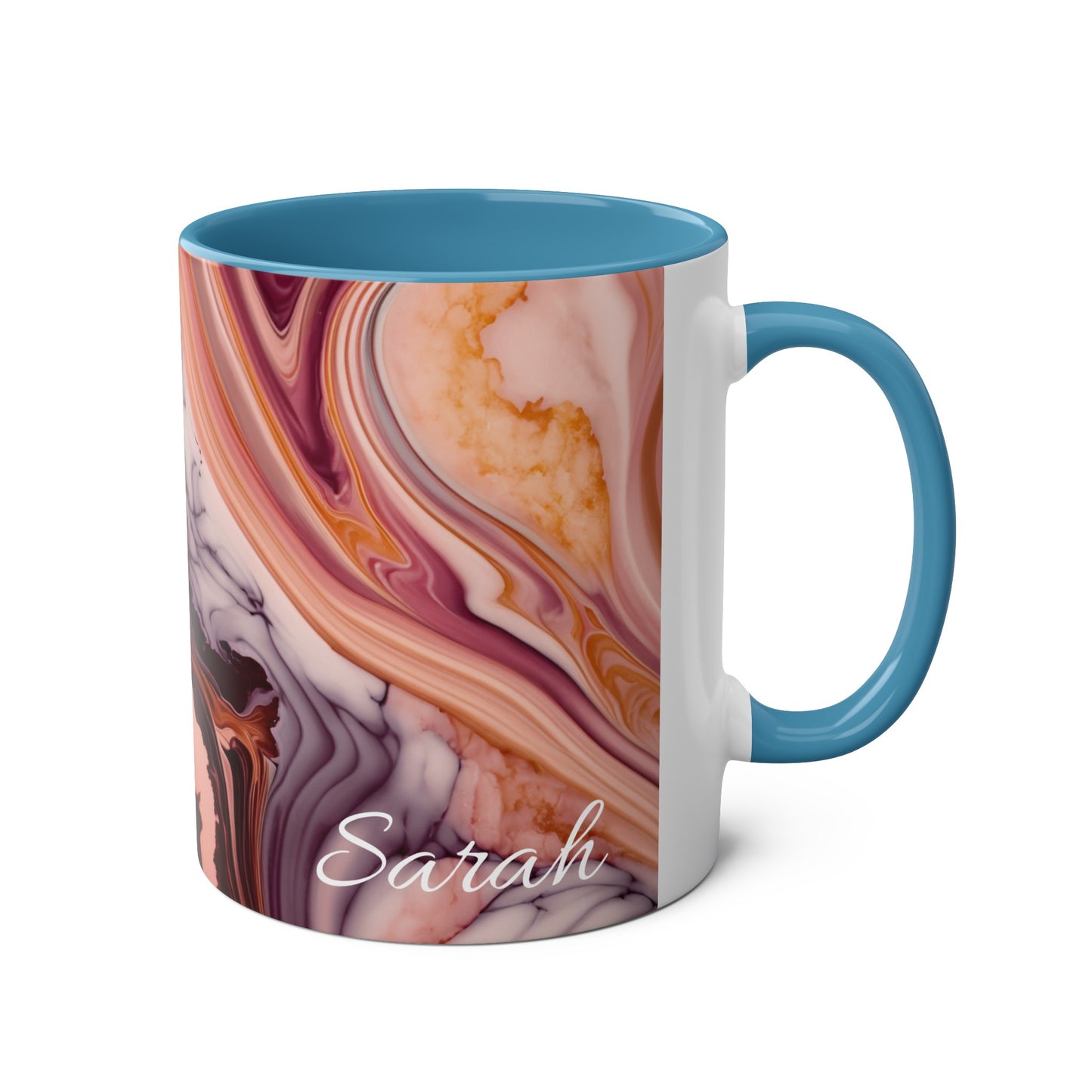 Personalised Marble ink Mugs, 11oz