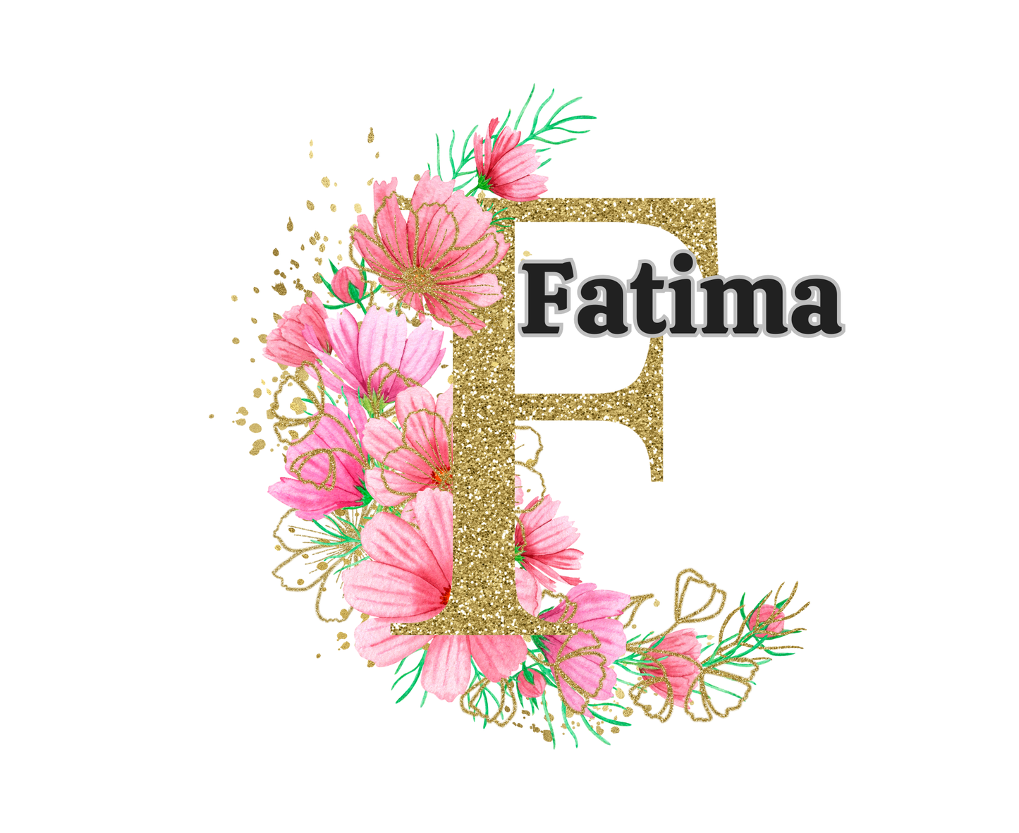 Personalised Floral Kids Hoodie - Custom Name Design