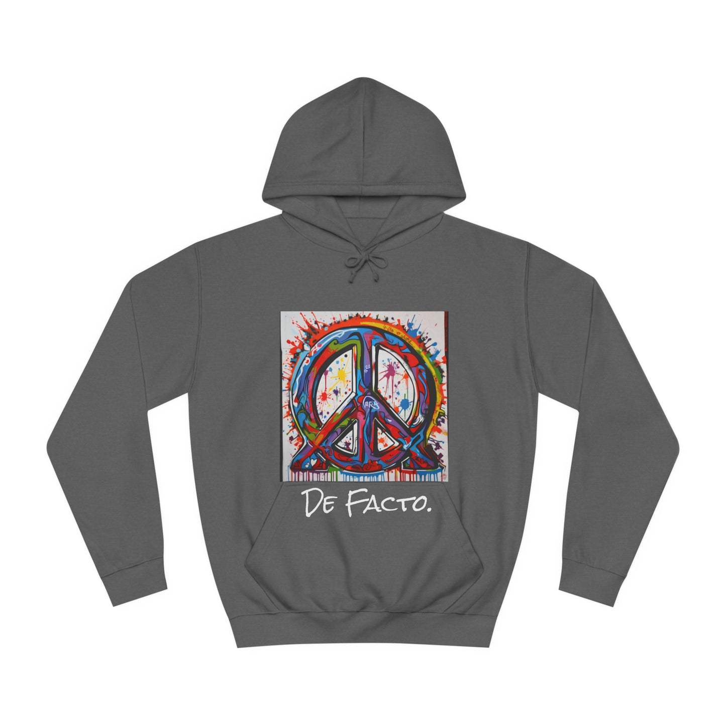 De Facto, Hand Painted Peace Sign- Hoodie