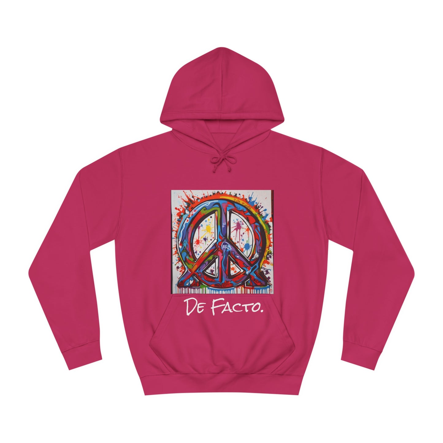 De Facto, Hand Painted Peace Sign- Hoodie