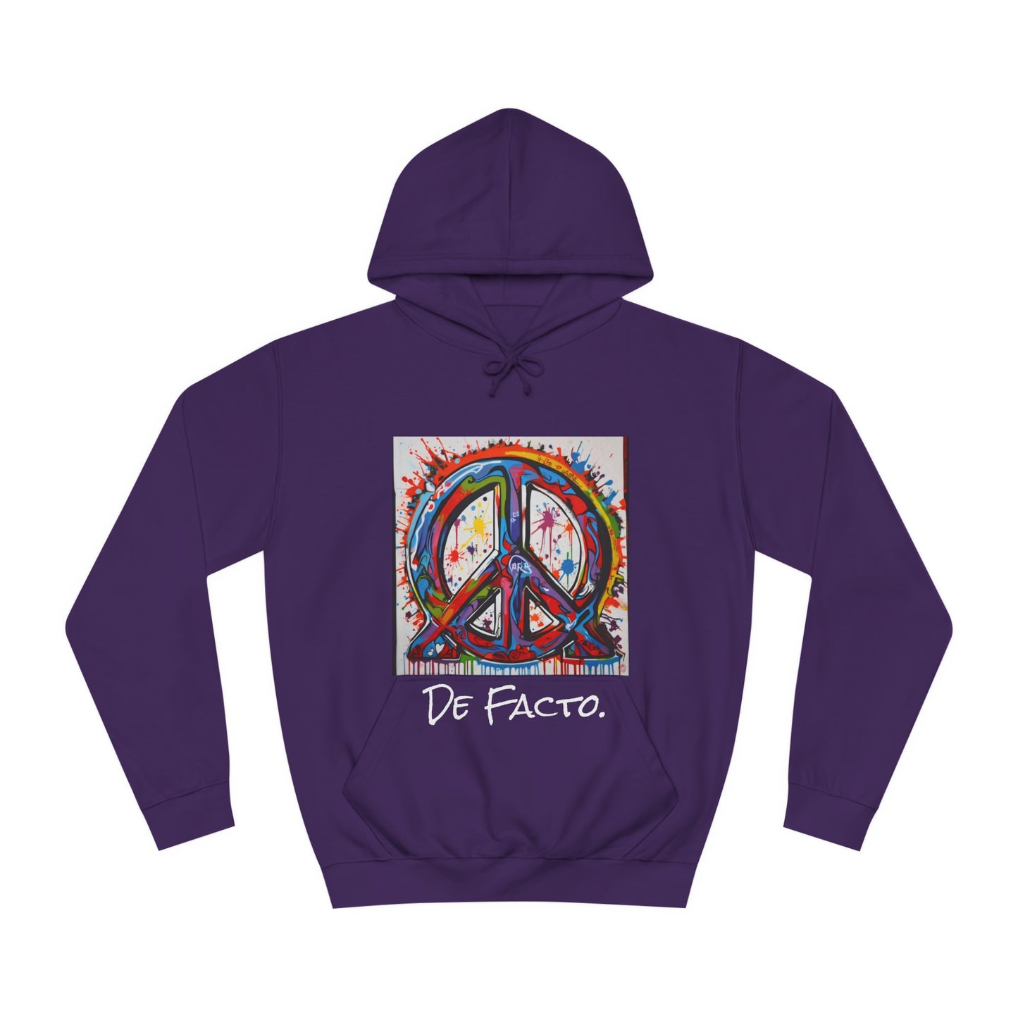 De Facto, Hand Painted Peace Sign- Hoodie